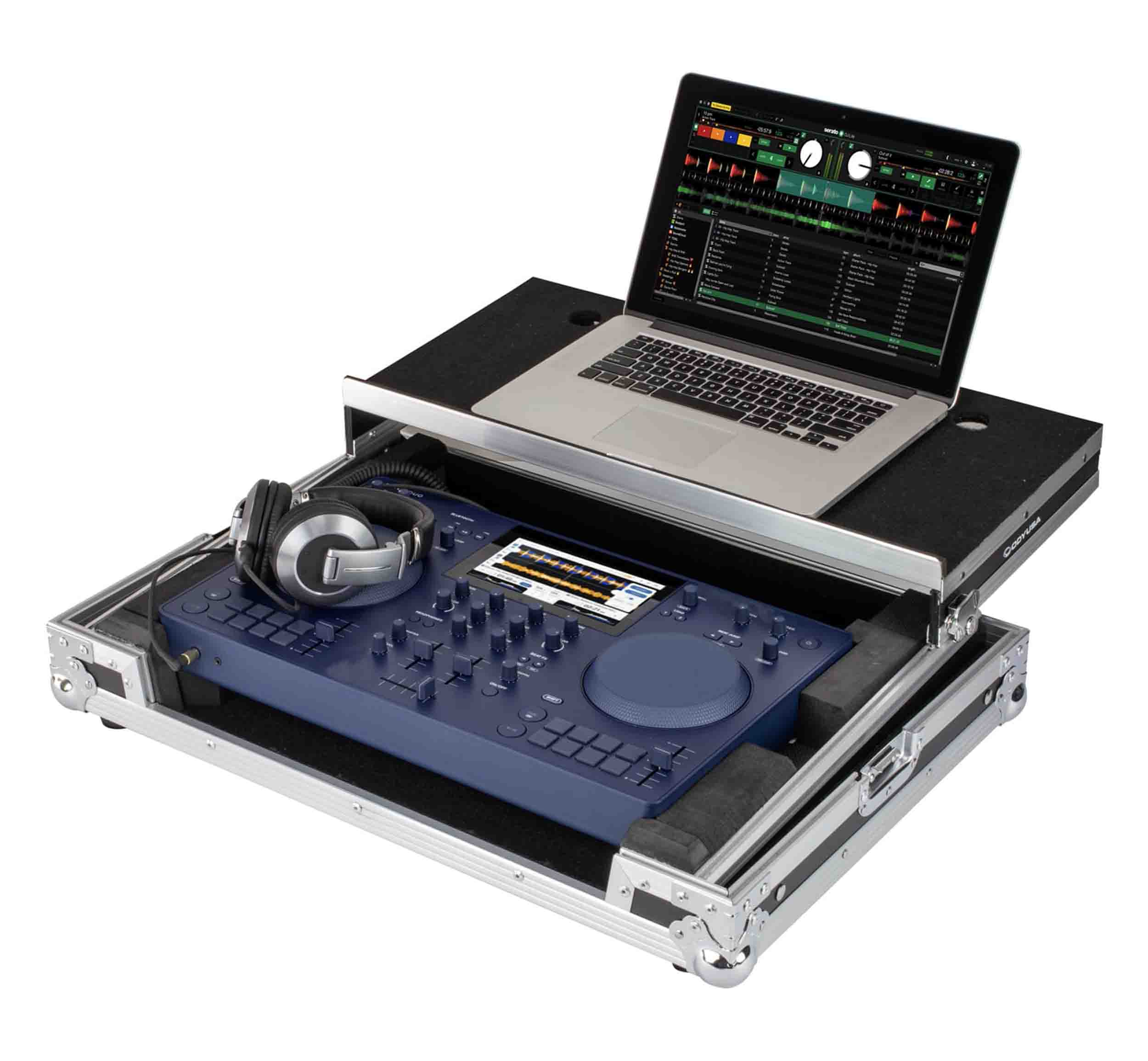 Odyssey FZGSATOMNISDUO, Flight Case with Glide Style Laptop Platform for the AlphaTheta OMNIS-DUO by Odyssey