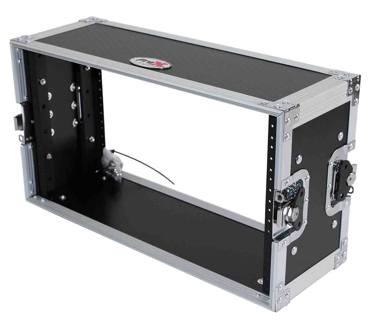 ProX X-6U7D 6U Deluxe Effects Rack 7 In Deep Rail to Rail with Handles - Hollywood DJ