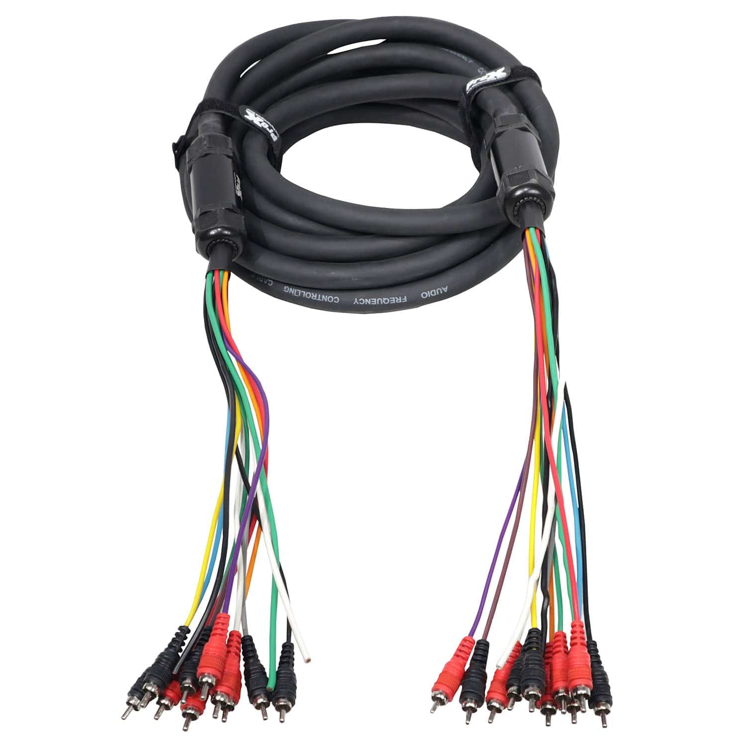 ProX XC-MEDOOZA25, 10 RCA Channel + 3 Power Cable for Marine and Car Audio - 25 Feet - Hollywood DJ