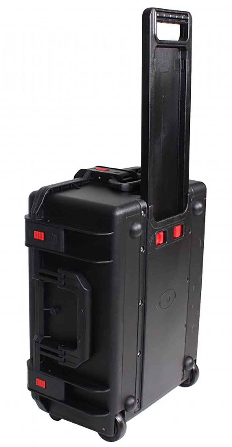 ProX XM-MAXI12 VaultX Watertight Case for 12 ApeLabs MAXI Lights with Extendable Handle and Wheels - Hollywood DJ