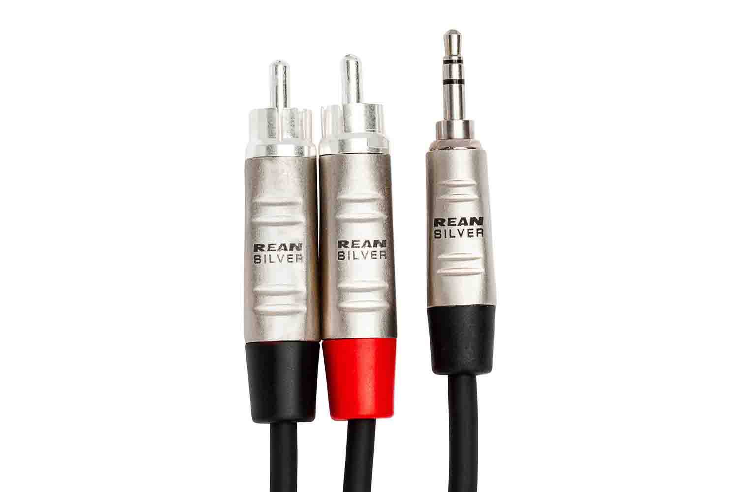 Hosa HMR-010Y Pro Stereo Breakout REAN 3.5 mm TRS to Dual RCA - 10 Feet - Hollywood DJ