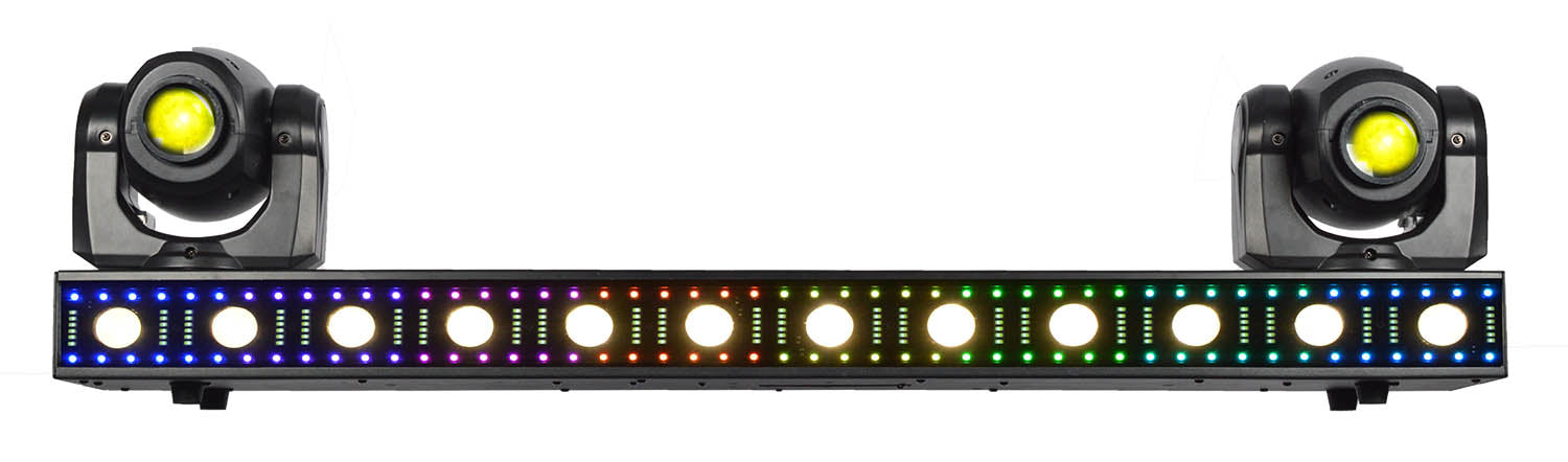 JMAZ JZ2008 Versa Flex Bar All-In-One Lighting System with 2 Movers and FX Bar - Hollywood DJ