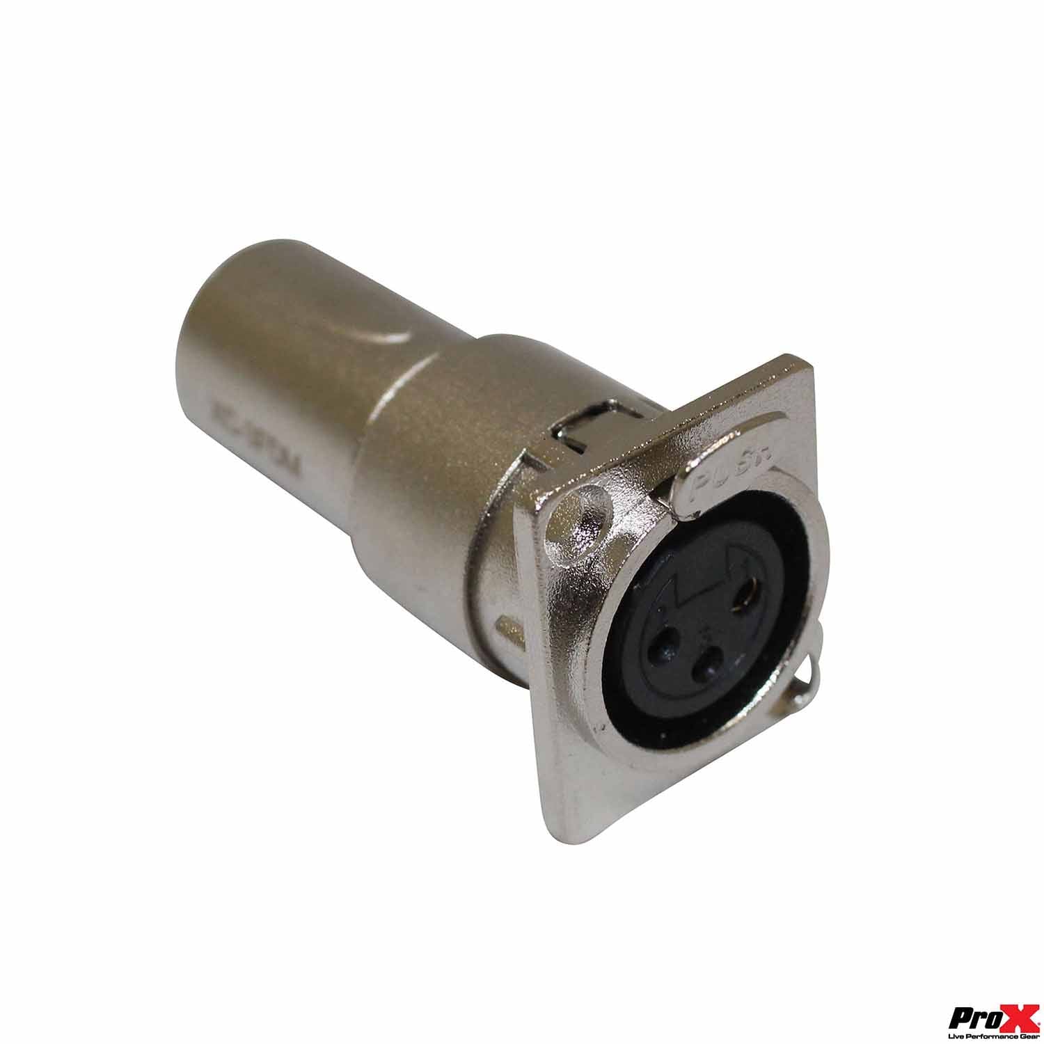 ProX XC-3FDM XLR Female to Male Adapter for Panel Mount - Hollywood DJ