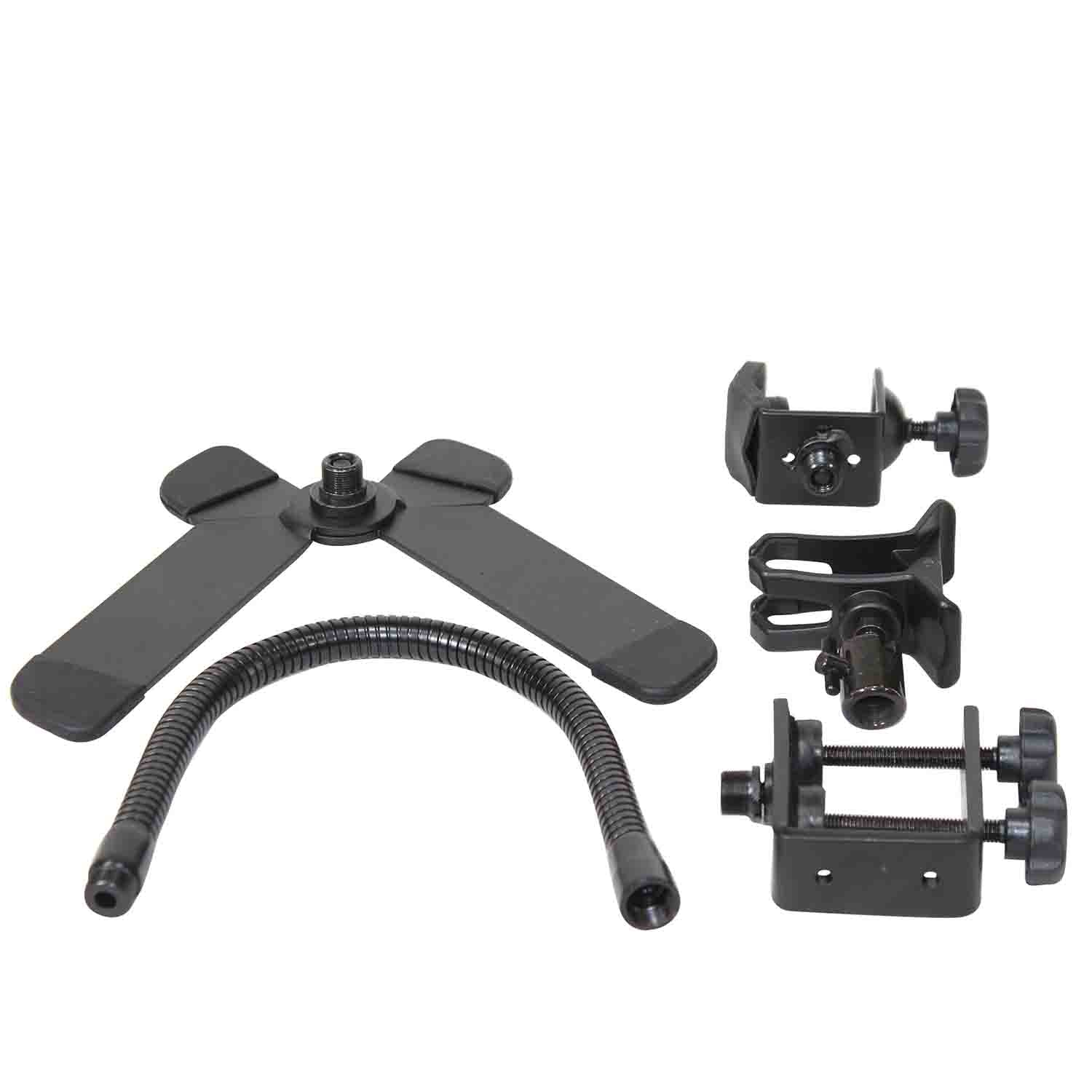 ProX X-MOBICP18 Cellphone Holder Selfie Stick with Table Stand Tripod Clamp and Case - Hollywood DJ