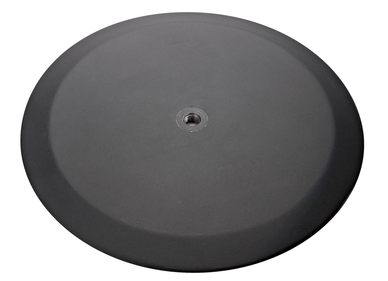 K&M 26700 Flat Round Base Plate - Black - Hollywood DJ