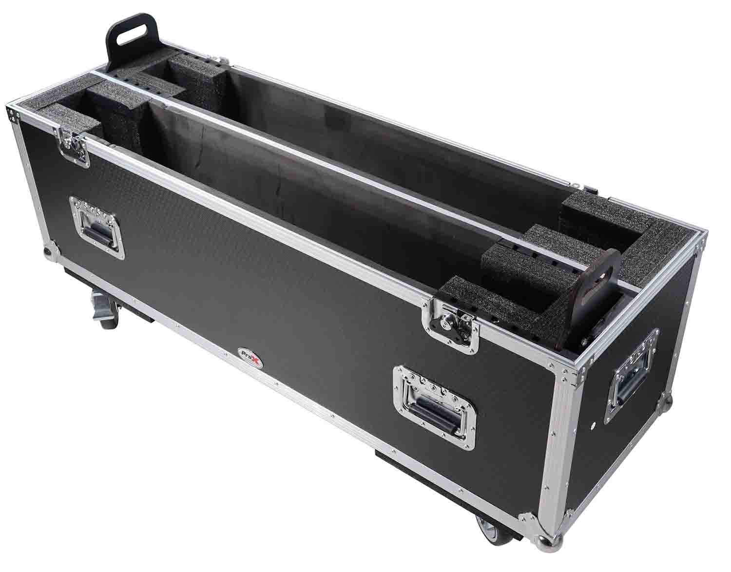 ProX XS-LCD4350WX2 Road Case for Flat Panel LCD-LED-Plasma Monitor Holds up to Two 43"-50" TVs Adjustable Case W-4 Inch Casters - Hollywood DJ