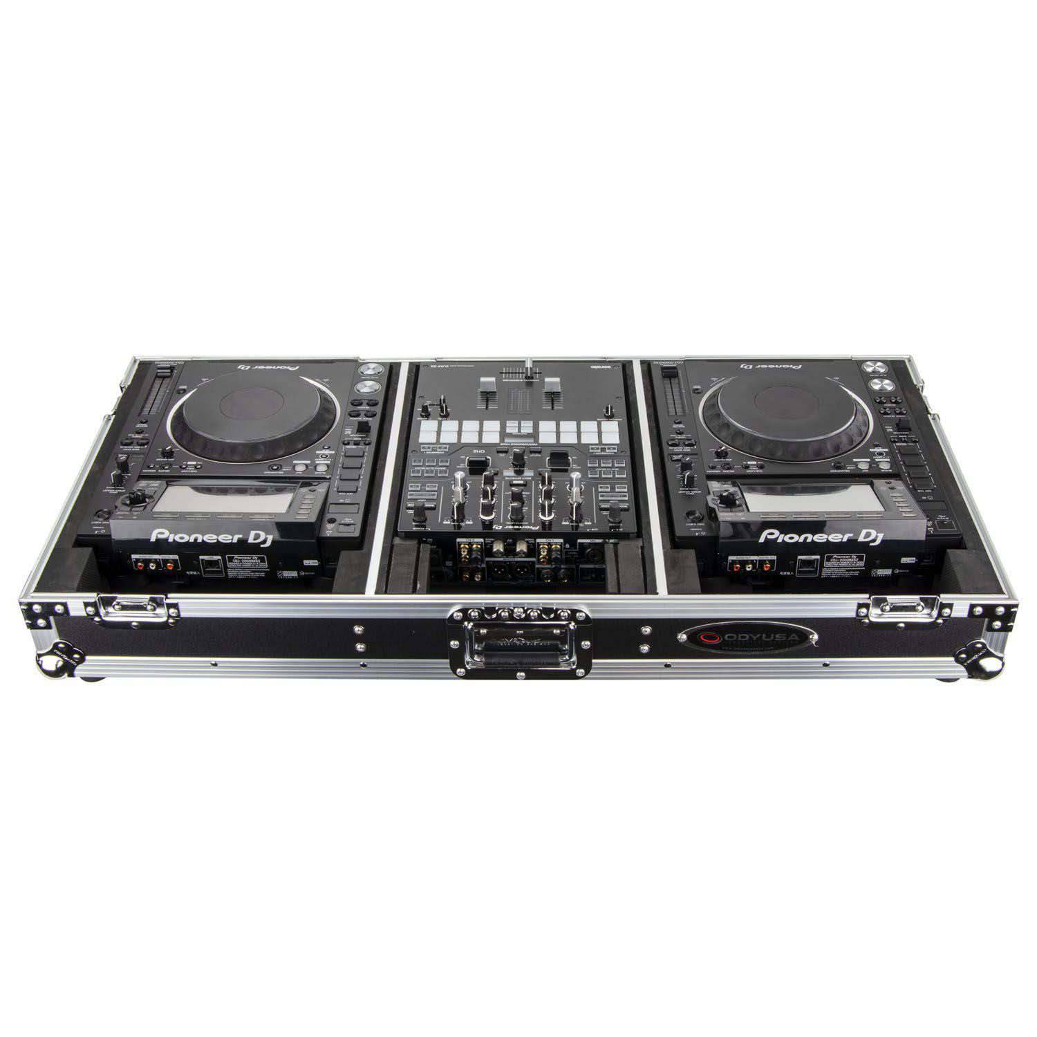 Odyssey FZ10CDJWXD Extra Deep 10″ Format DJ Mixer and Two Large Format Media Players Coffin Flight Case - Hollywood DJ