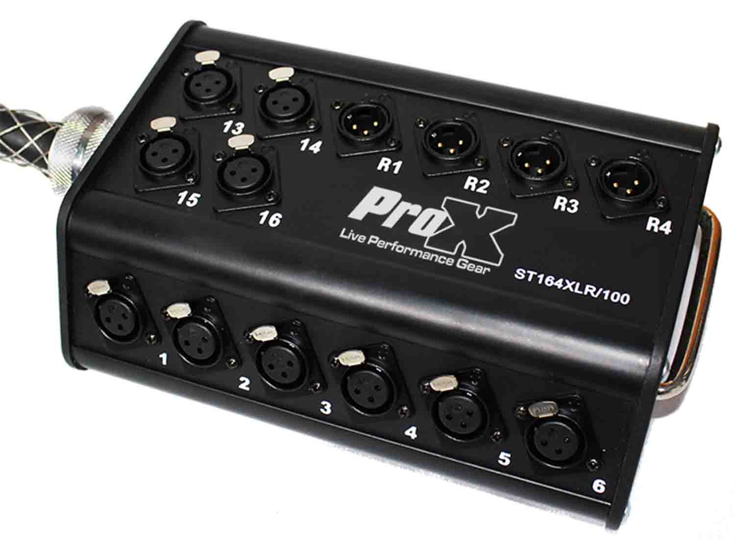 Prox XC-SB164XLR100 Stage Box Snake 16 XLR-F Input 4 XLR-M Return - 100 Feet - Hollywood DJ
