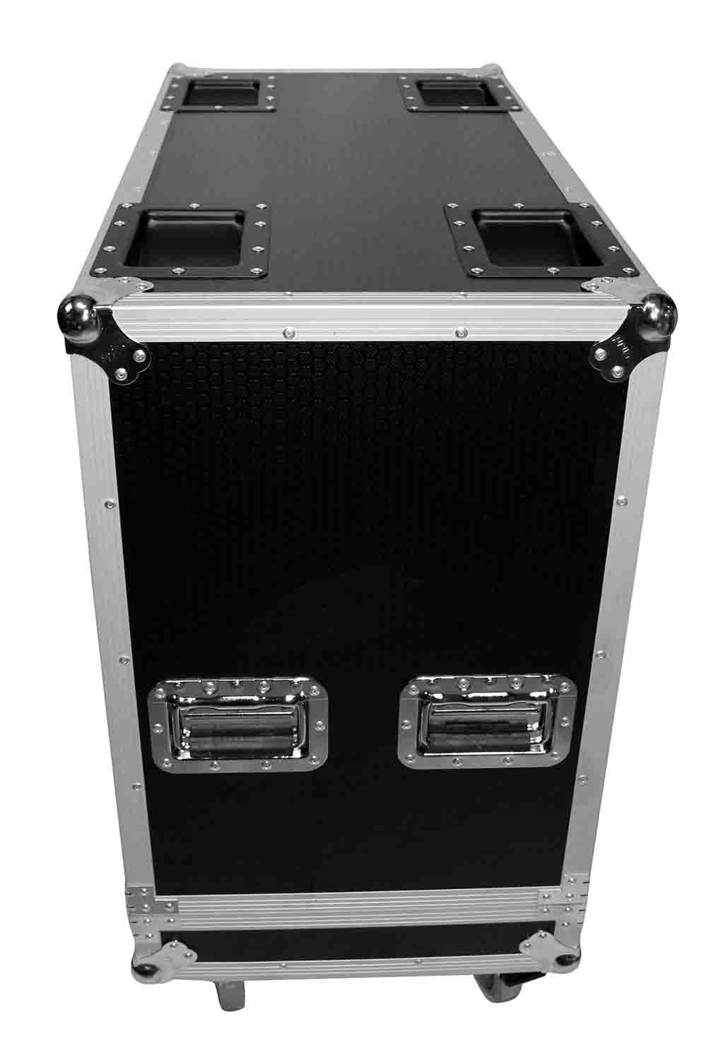ProX X-RCF-TT25-AX2W Flight Case for Two RCF-TT25-A II High Definition Two-Way Speakers with 4 Inch Wheels - Hollywood DJ