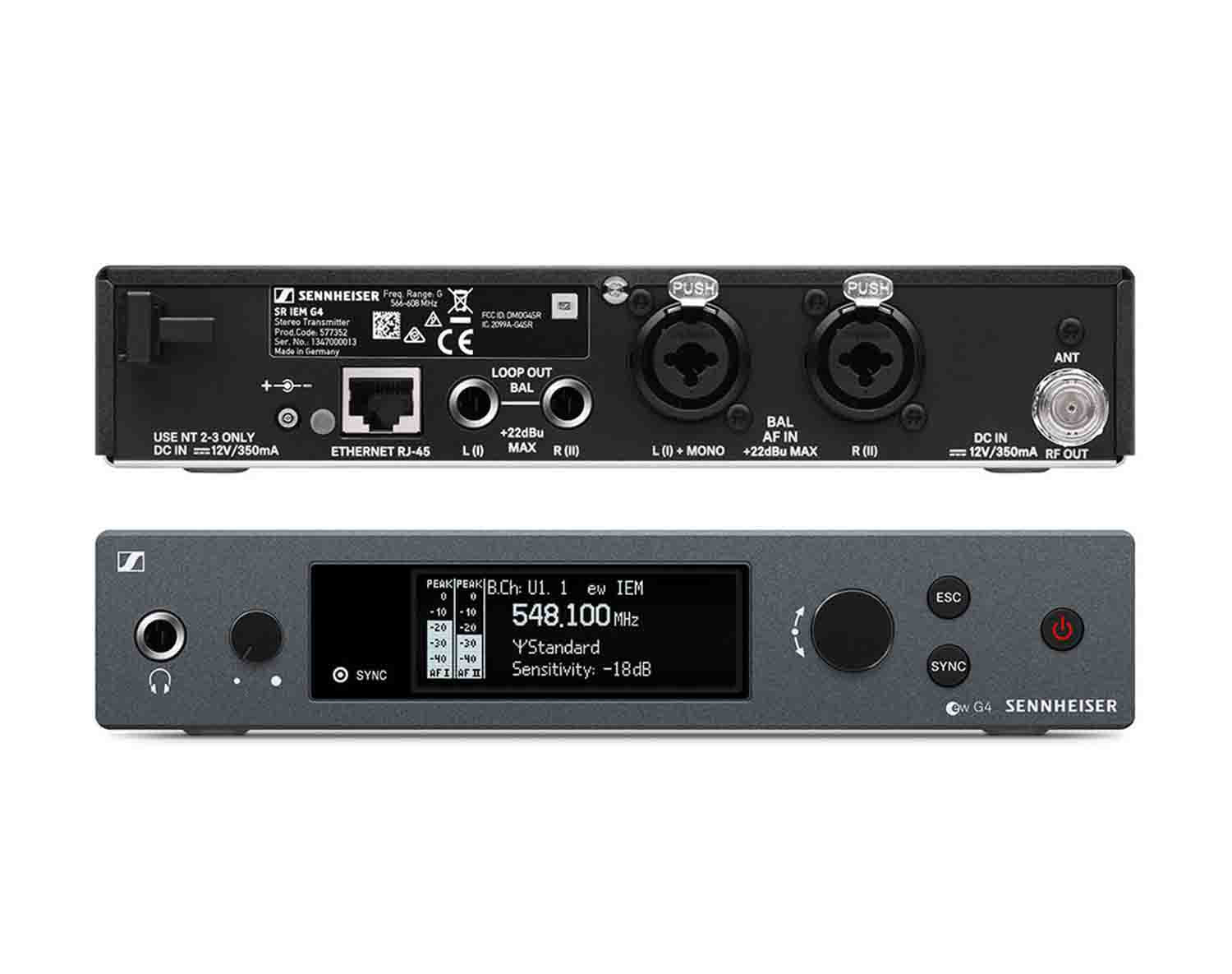 Sennheiser EW IEM G4-TWIN-G Wireless In-Ear Monitoring System - 566 to 608 MHz - Hollywood DJ