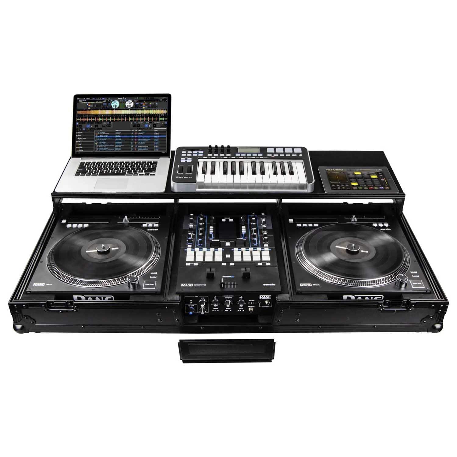 Odyssey FZGSPRA1272WBL, DJ Coffin Case For Rane Seventy-Two and Rane Twelve Remixer - Black - Hollywood DJ