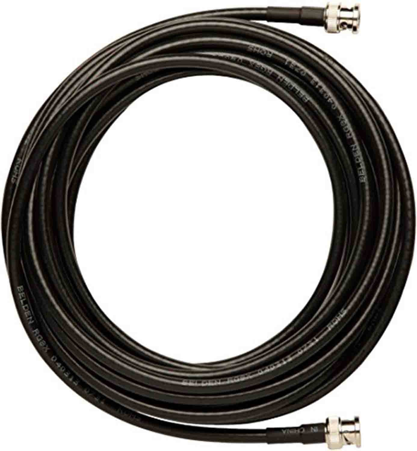 Shure UA825 25' UHF Remote Antenna Extension Cable, BNC-BNC, RG8X/U Type - Hollywood DJ