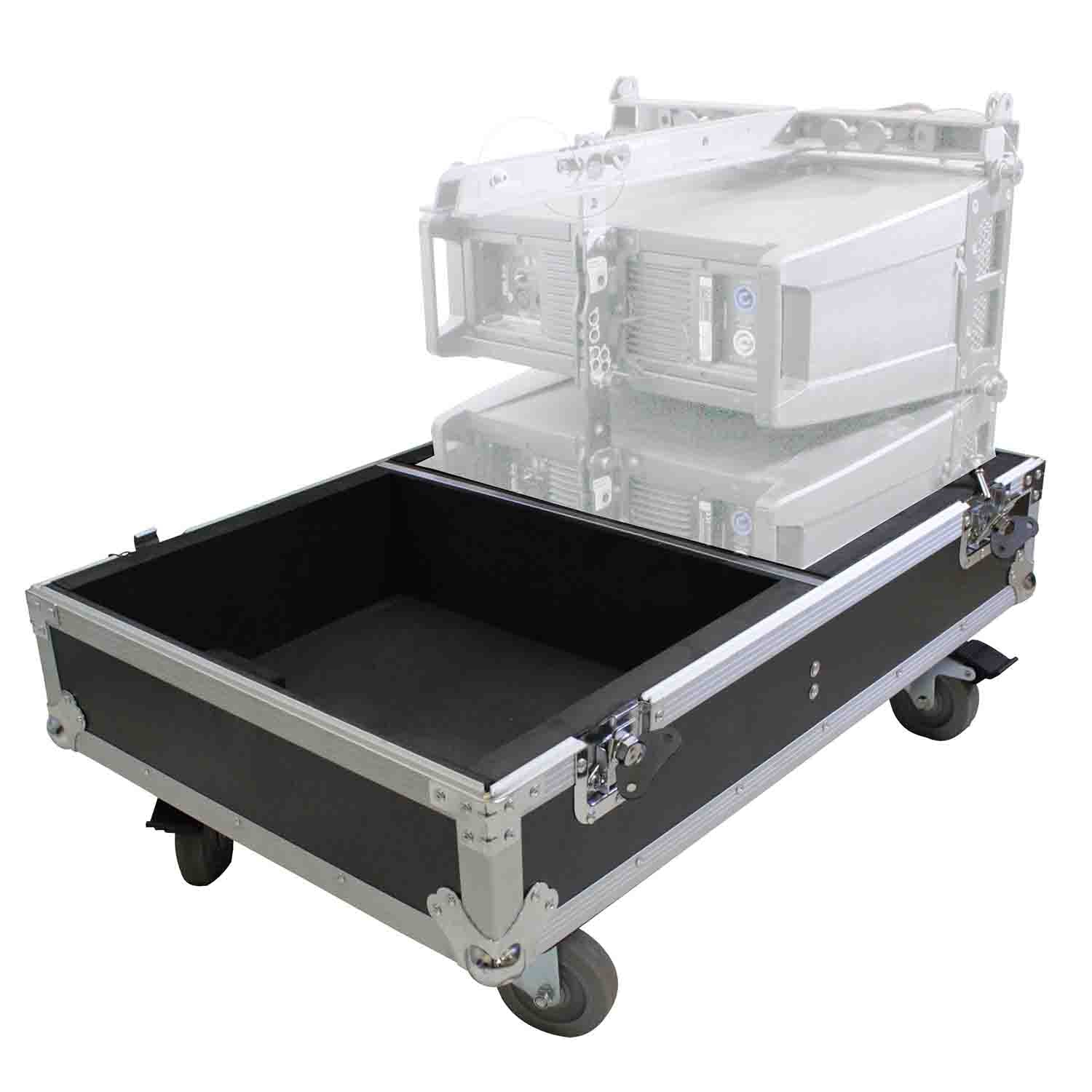 ProX X-RCF-HDL6ALAX4W, Line Array Flight Case for 4 RCF HDL6-A HDL26-A Speakers with Wheels - Hollywood DJ