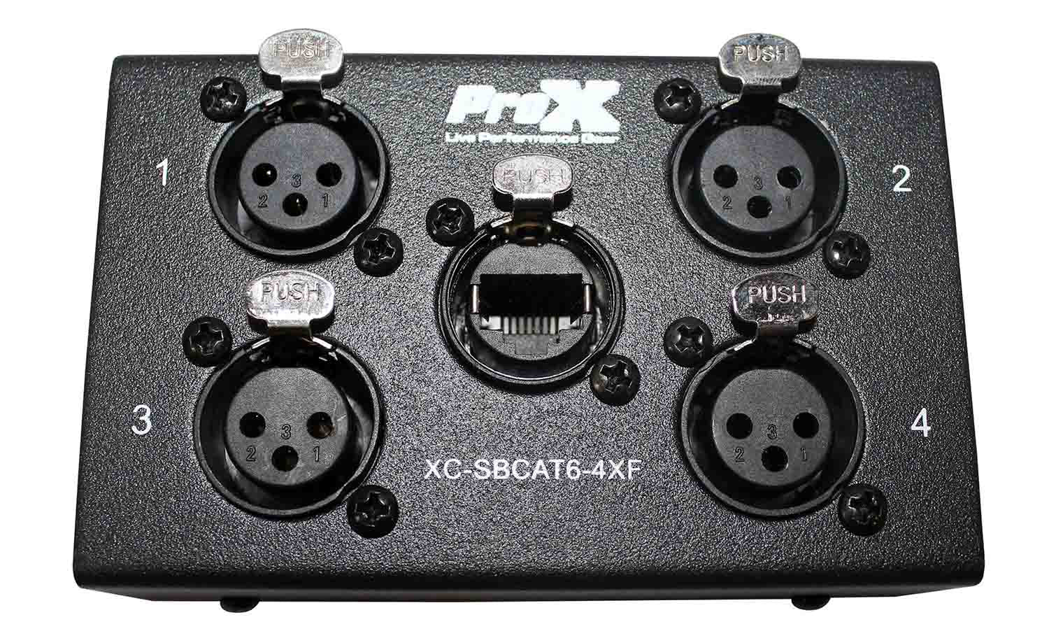 Prox XC-SBCAT6-4XF 4 Channel XLR-F CAT6 Audio and DMX Portable Snake Box by ProX Cases