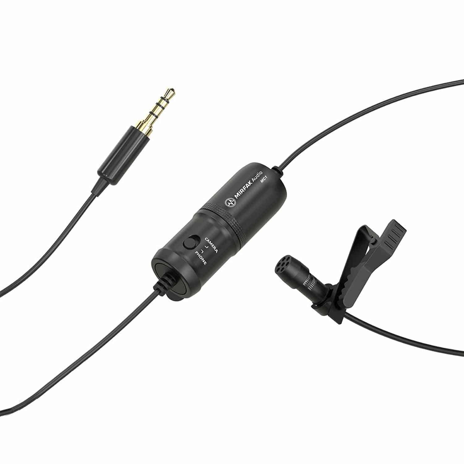 Mirfak MC1, Omni Directional Condenser Lavalier Microphone - Hollywood DJ