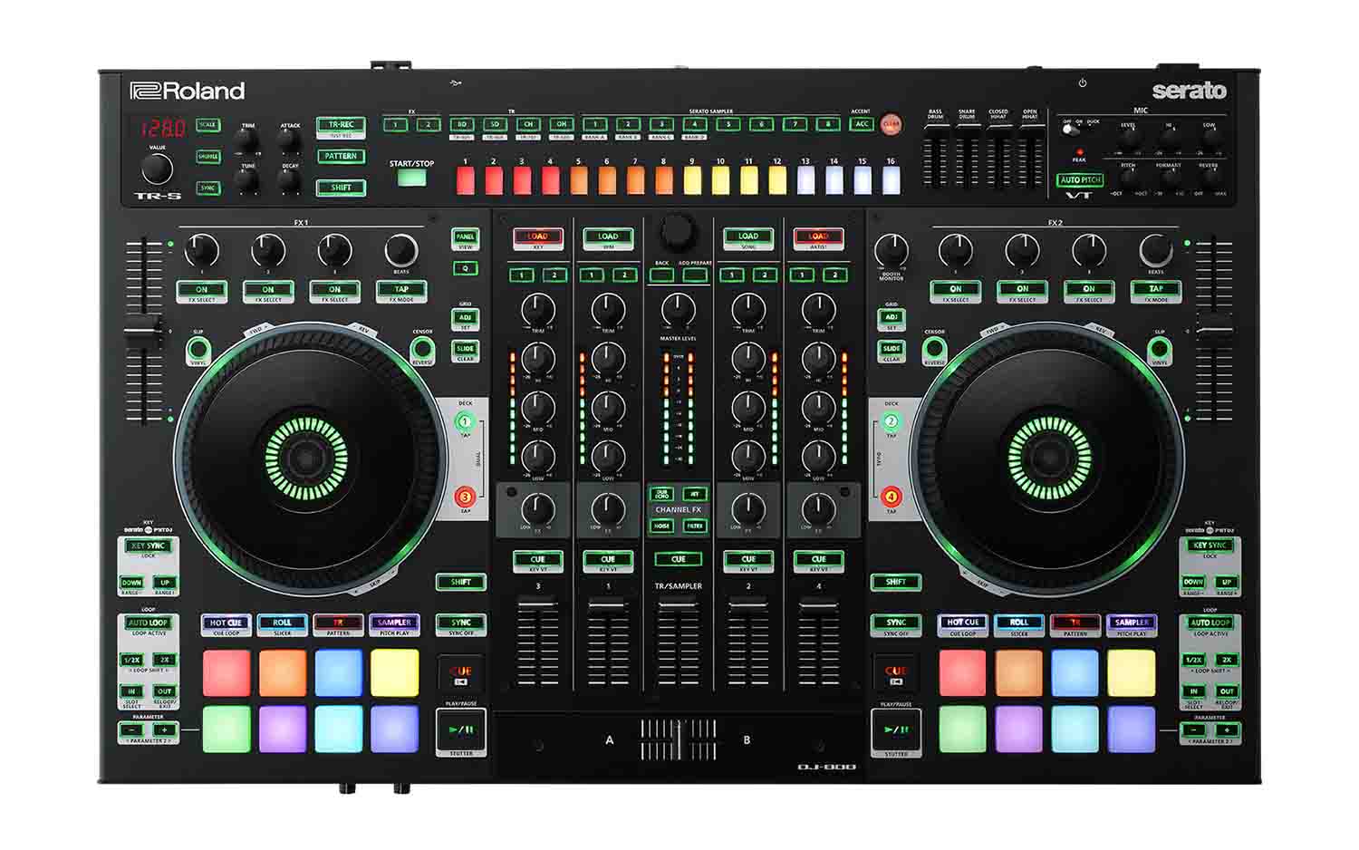 Roland DJ-808, 4 Channel DJ Controller for Serato DJ - Hollywood DJ