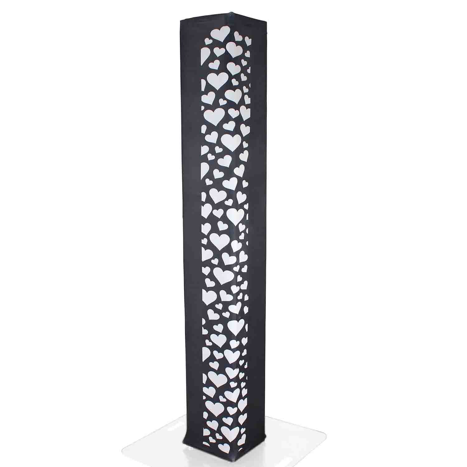 REPLACEMENT SCRIMS ProX XTC-SQ656HEART-B Set of Two 2 Meter Black Truss Scrim with White Hearts fits 12In Box Truss Segment - Hollywood DJ