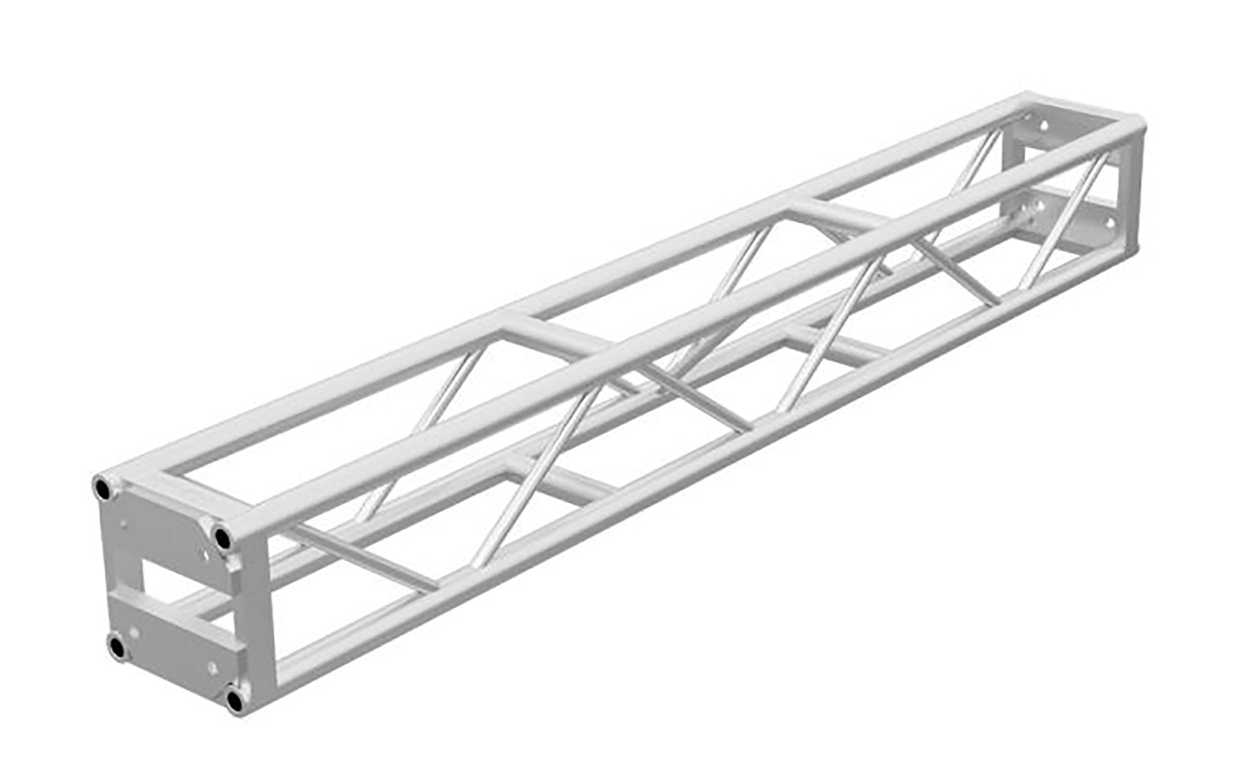 Global Truss DT-GP8, End Plated Square Truss Straight Segment - 8ft - Hollywood DJ
