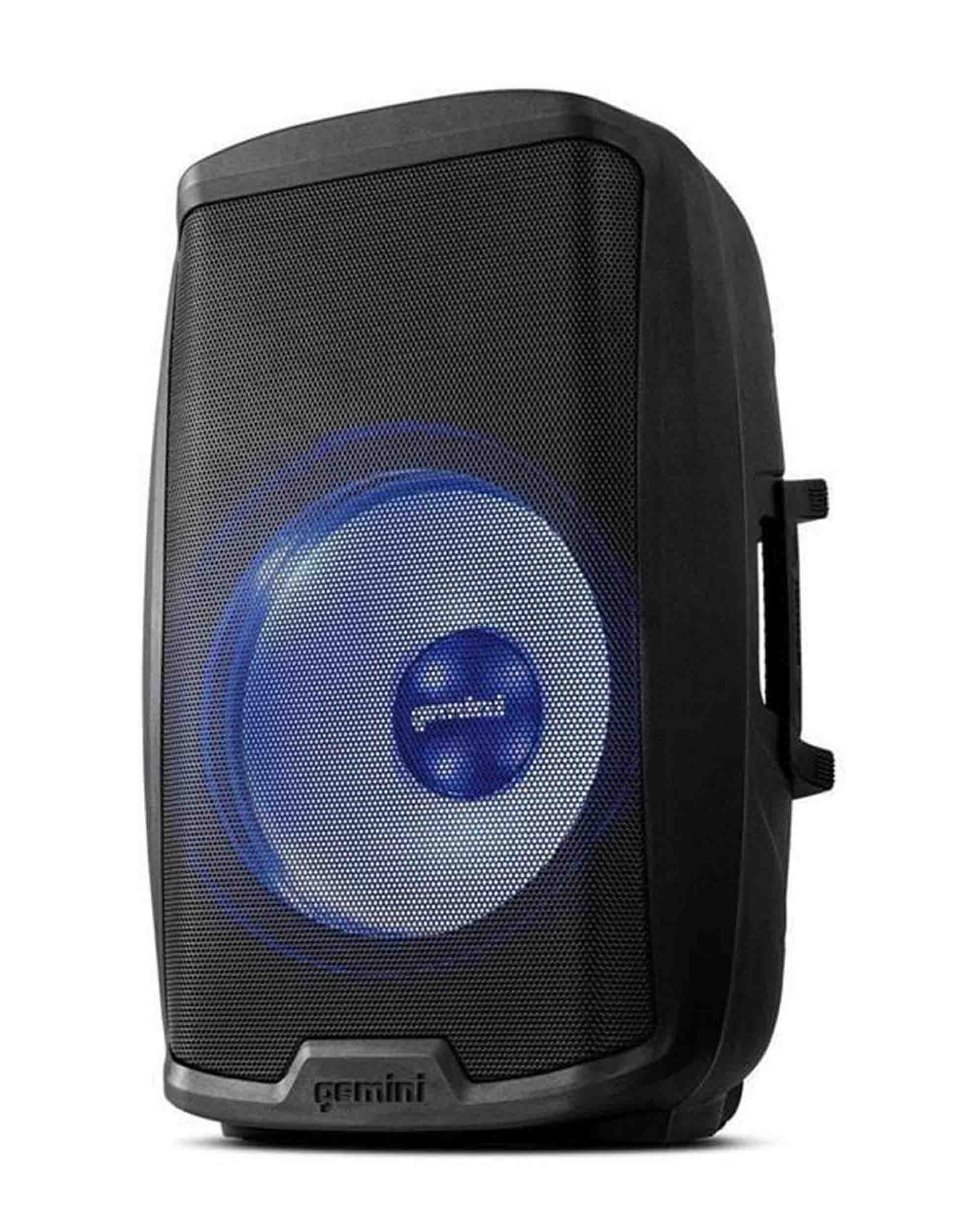 Gemini Sound AS-2115BT, 2000 Watt 15-Inch Active Multi-Led Bluetooth Loudspeaker - Hollywood DJ