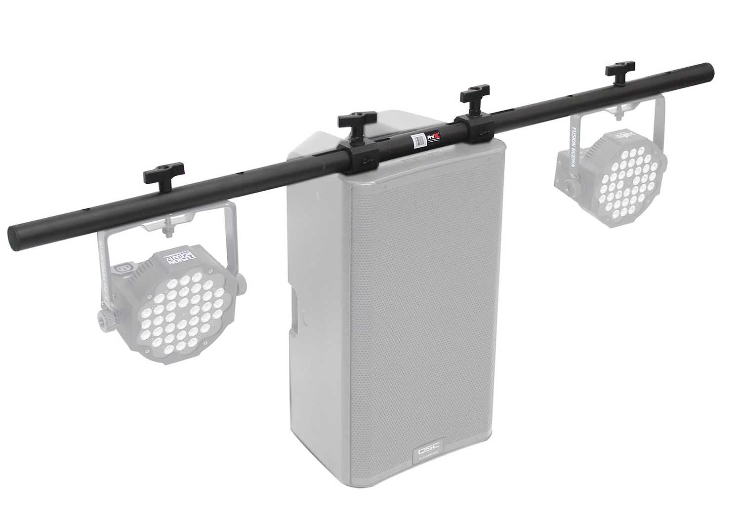 ProX X-SPLSTBAR-5FT Universal Light Bar Mounting System for Point Source PA Speakers with Fly-points - 5 Feet - Hollywood DJ