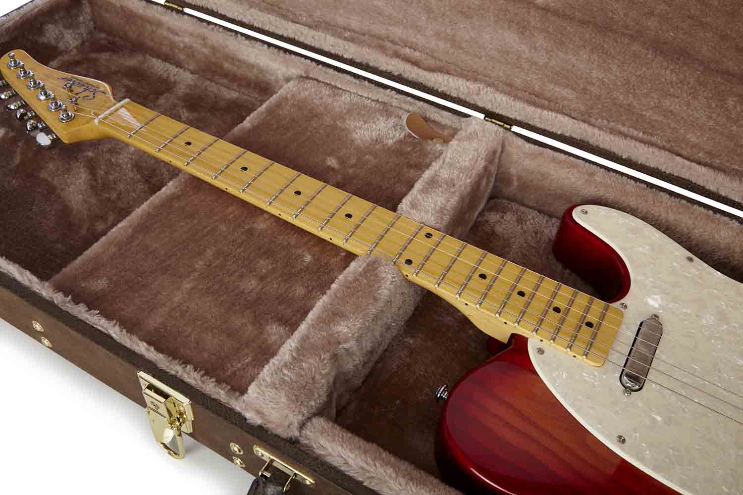 Gator Cases GW-ELECT-VIN Deluxe Wood Case for Electric Guitars - Vintage Brown - Hollywood DJ