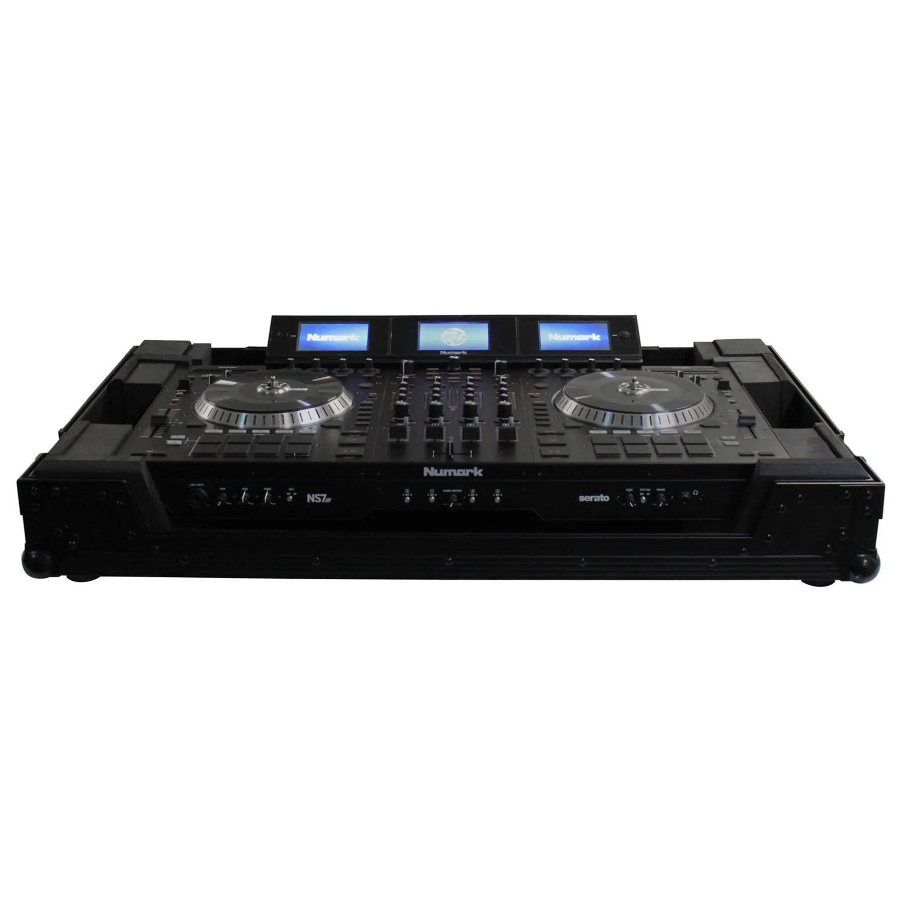 Odyssey FZPIDDJRZWBL Black Flight Case For Pioneer DDJ-RZ / SZ / SZ2 and Numark NS7 / NS7II / NS7III - Hollywood DJ