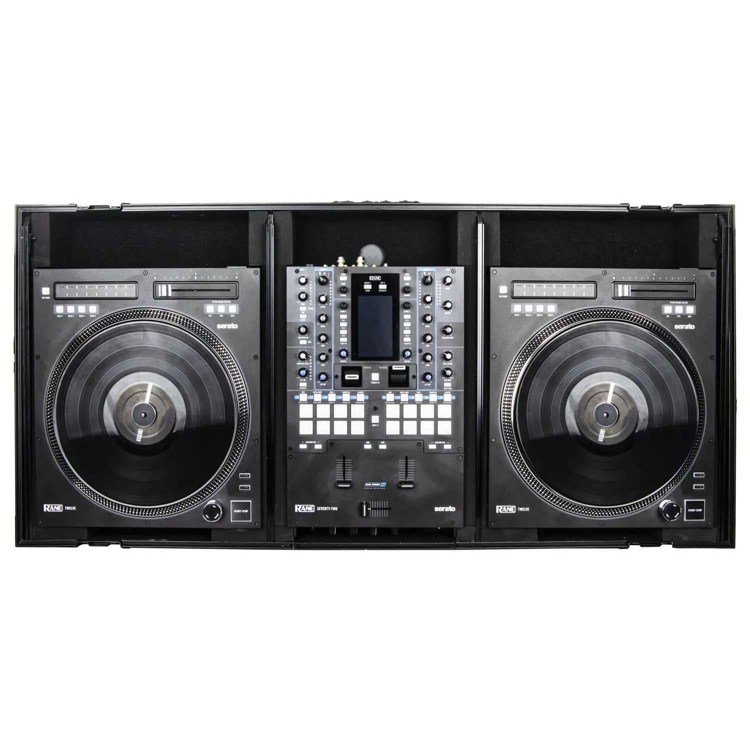 Odyssey FZGSPRA1272WBL, DJ Coffin Case For Rane Seventy-Two and Rane Twelve Remixer - Black - Hollywood DJ