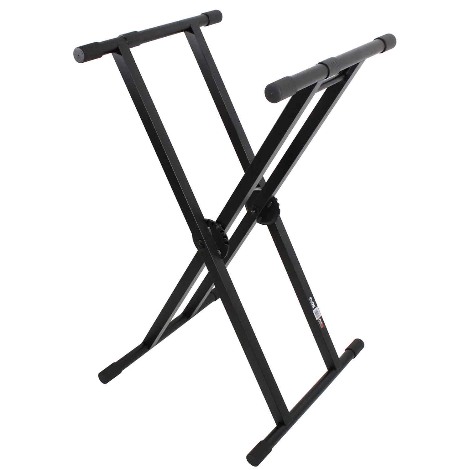 ProX X-KSD200, DJ Double X Style Case/Keyboard Stand With Ergo Easy Lock - Hollywood DJ