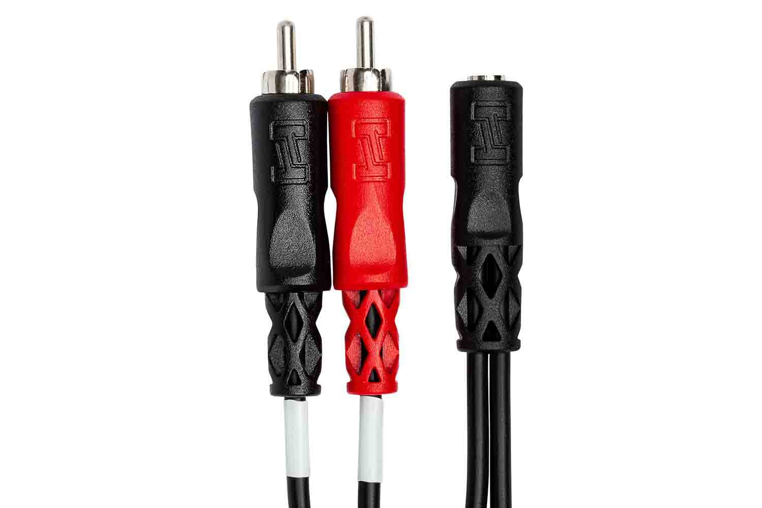 Hosa YMR-197 Stereo Breakout Cable, 3.5 mm TRSF to Dual RCA - Hollywood DJ
