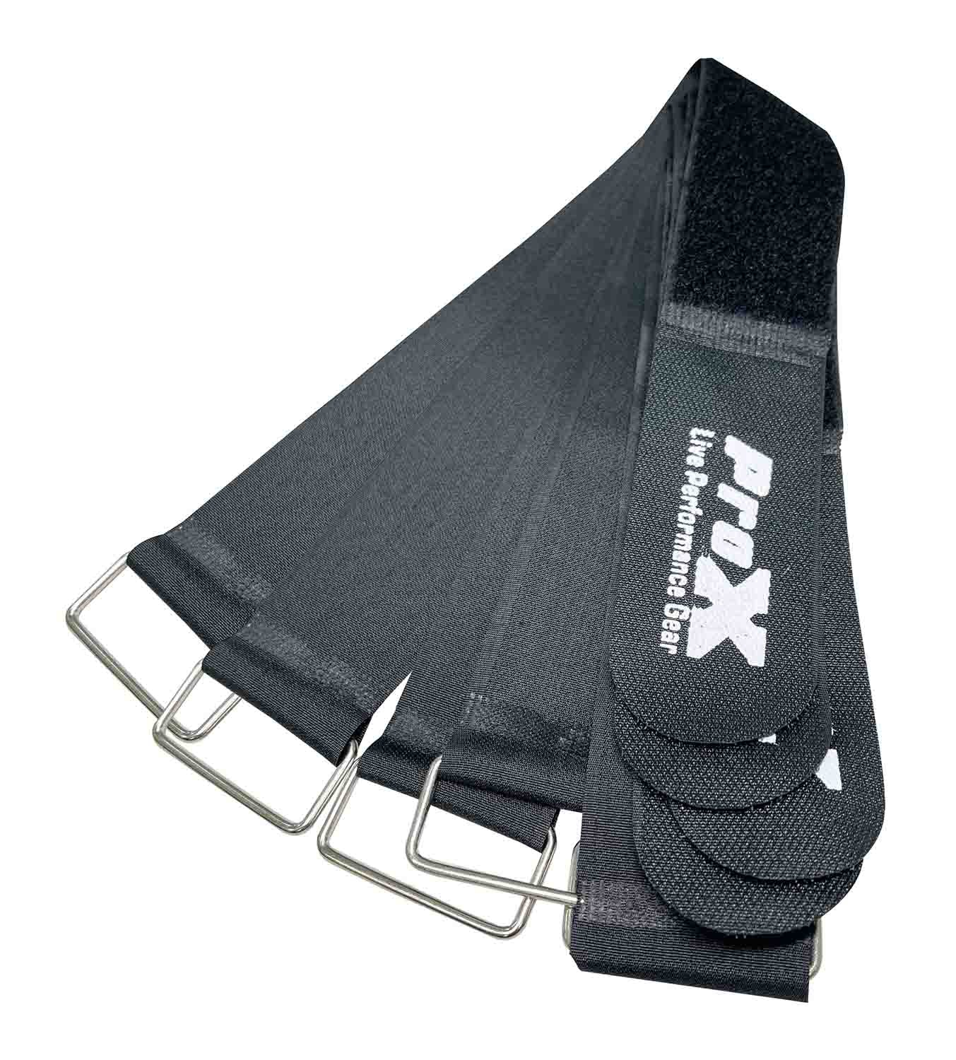 ProX XC-T20X5 Pack of 5 Reusable 20" x 2" Cable Tie Strap with Velcro Hook and Adjustable Loop Fastener Cable Management - Hollywood DJ