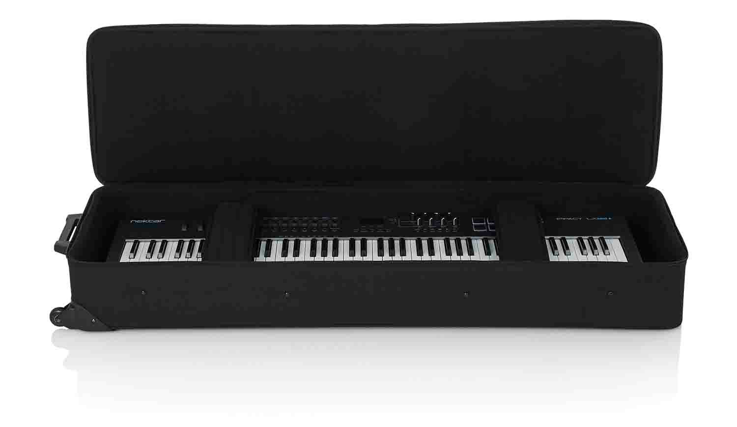 Gator Cases GK-88 SLIM Rigid EPS Foam Lightweight Case for 88 Note Keyboards with Wheels - Hollywood DJ