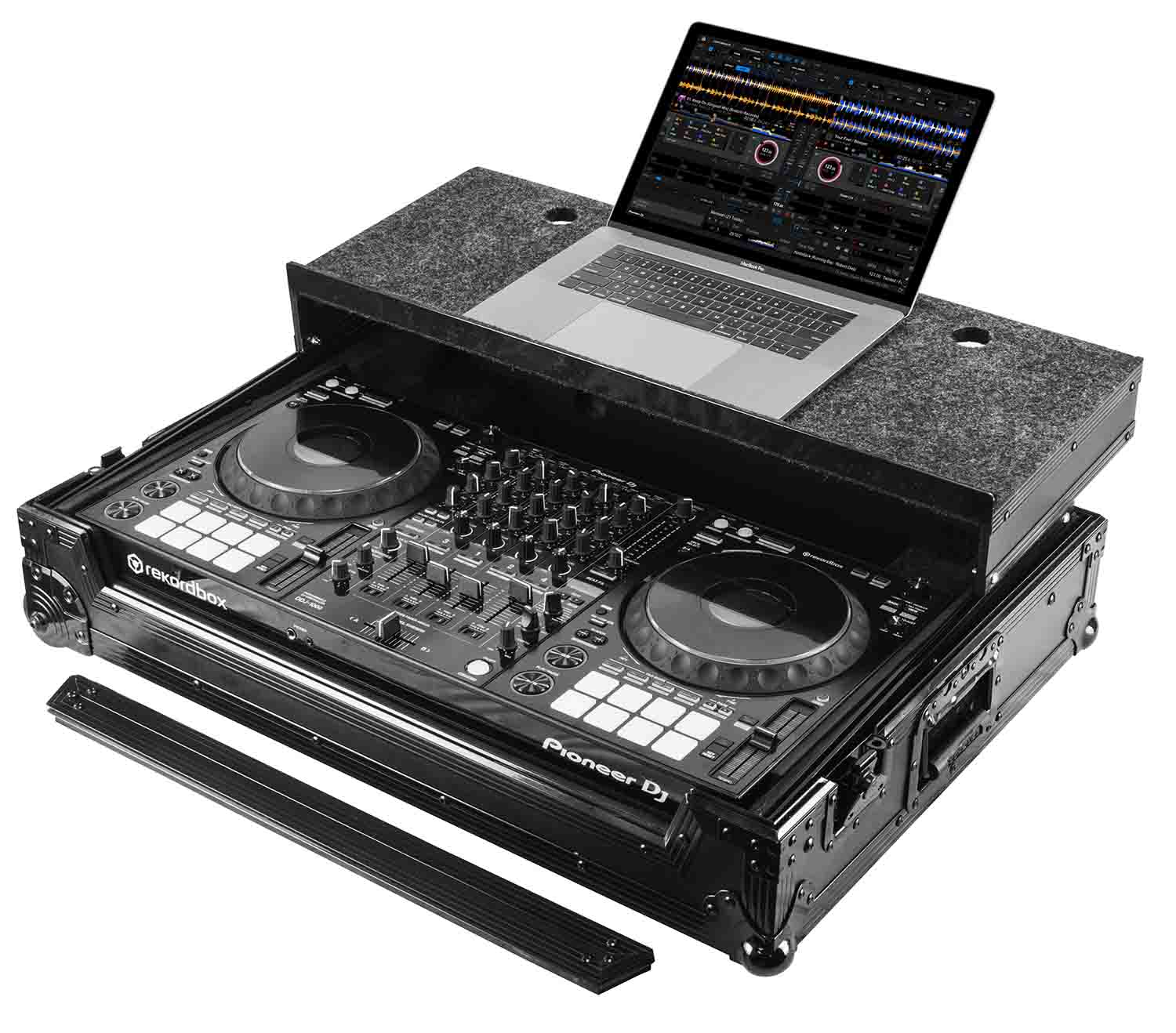 Odyssey FZGSDDJ1000WBL Glide Style DJ Case for Pioneer DDJ-1000 / DDJ-1000SRT DJ Controller - Black - Hollywood DJ