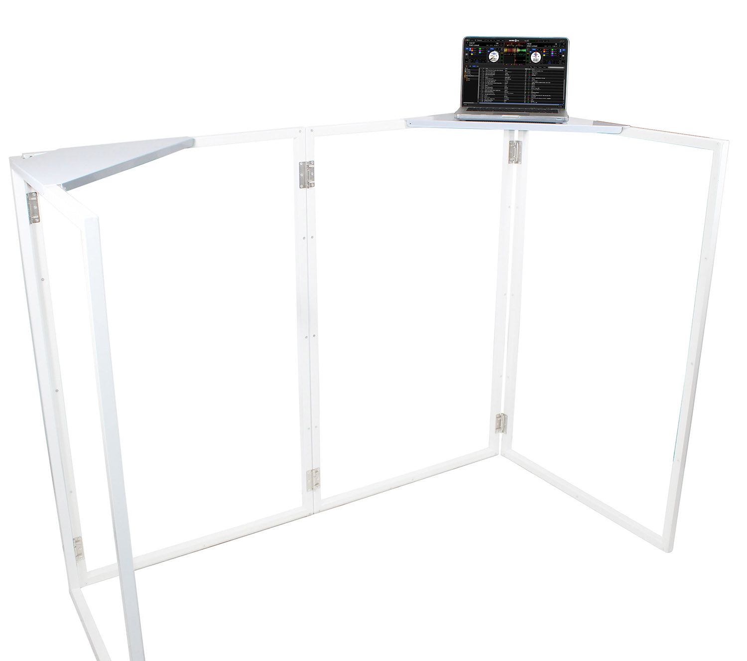 ProX XF-CSW X2, Set of 2 Aluminum Corner Shelves for DJ Facade - White - Hollywood DJ