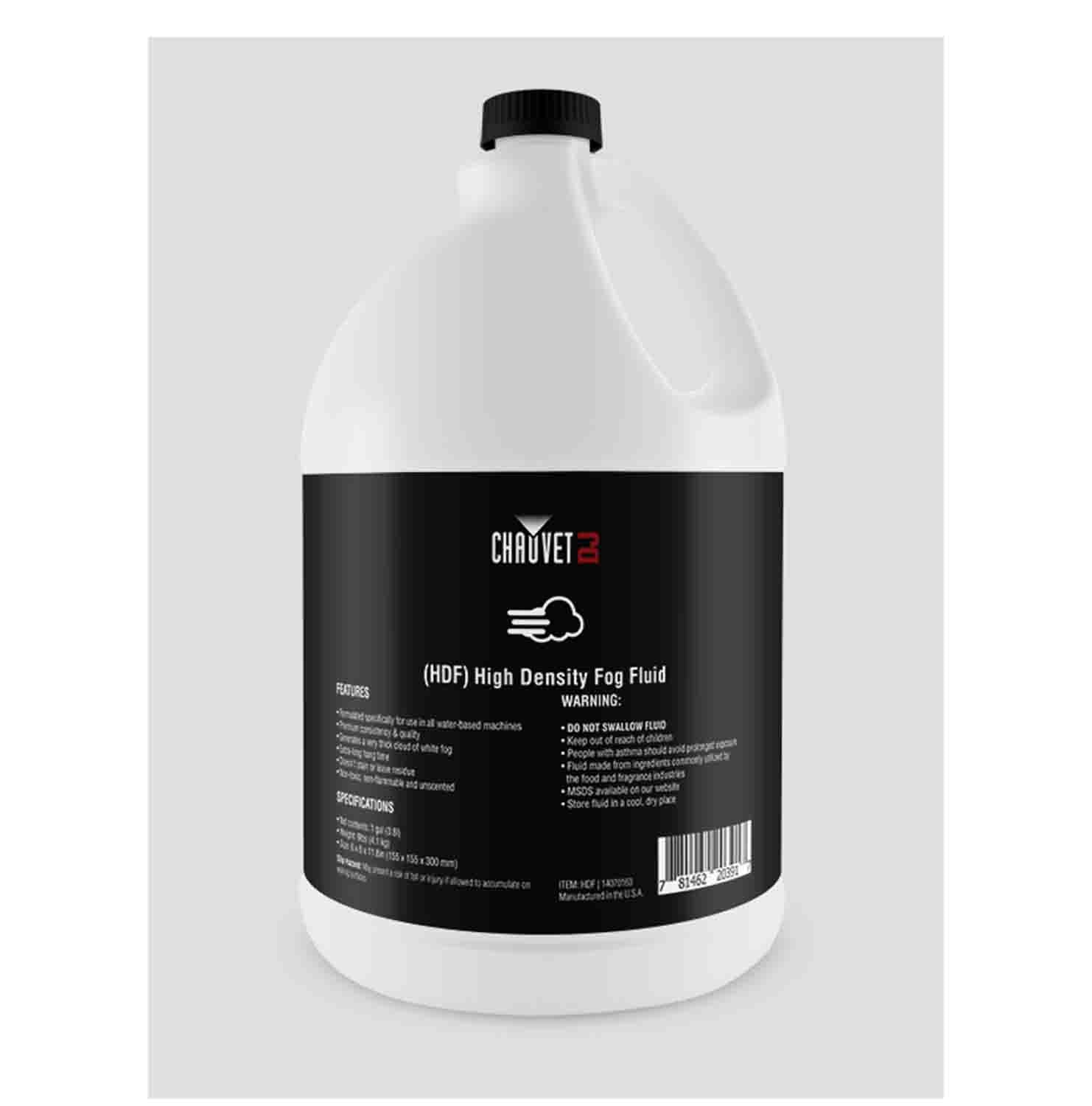 Chauvet DJ HDF High-Density Fog Machine Fluid - One Gallon | Fog Machines - Hollywood DJ