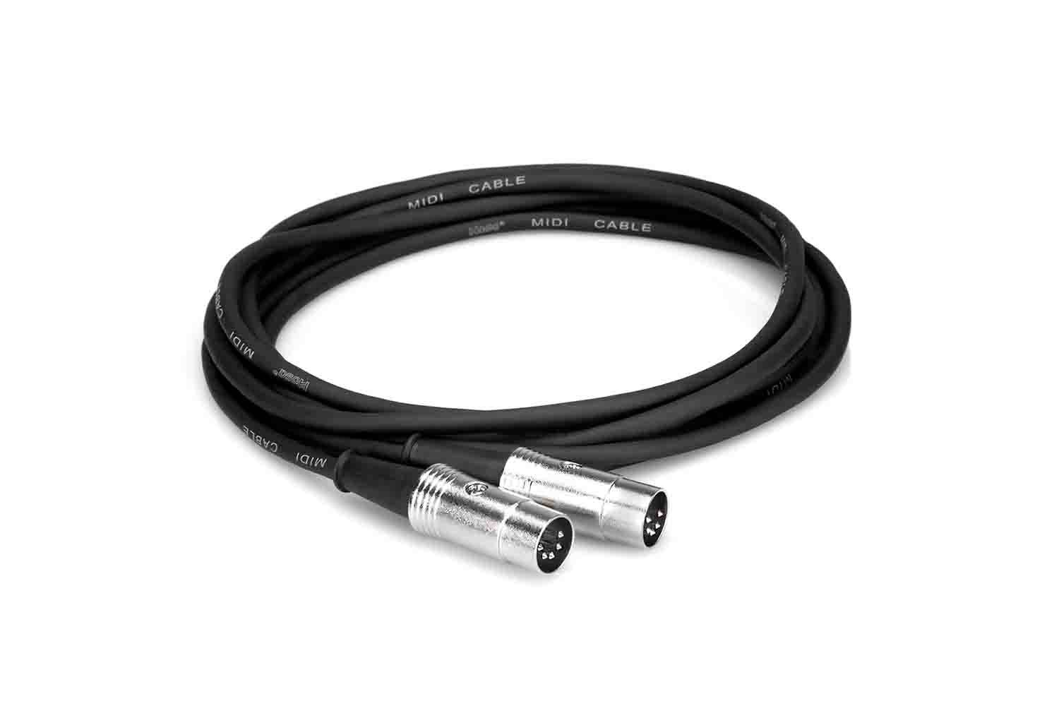 Hosa MID-505 Pro MIDI Cable, Serviceable 5-pin DIN to Same – 5 Feet - Hollywood DJ