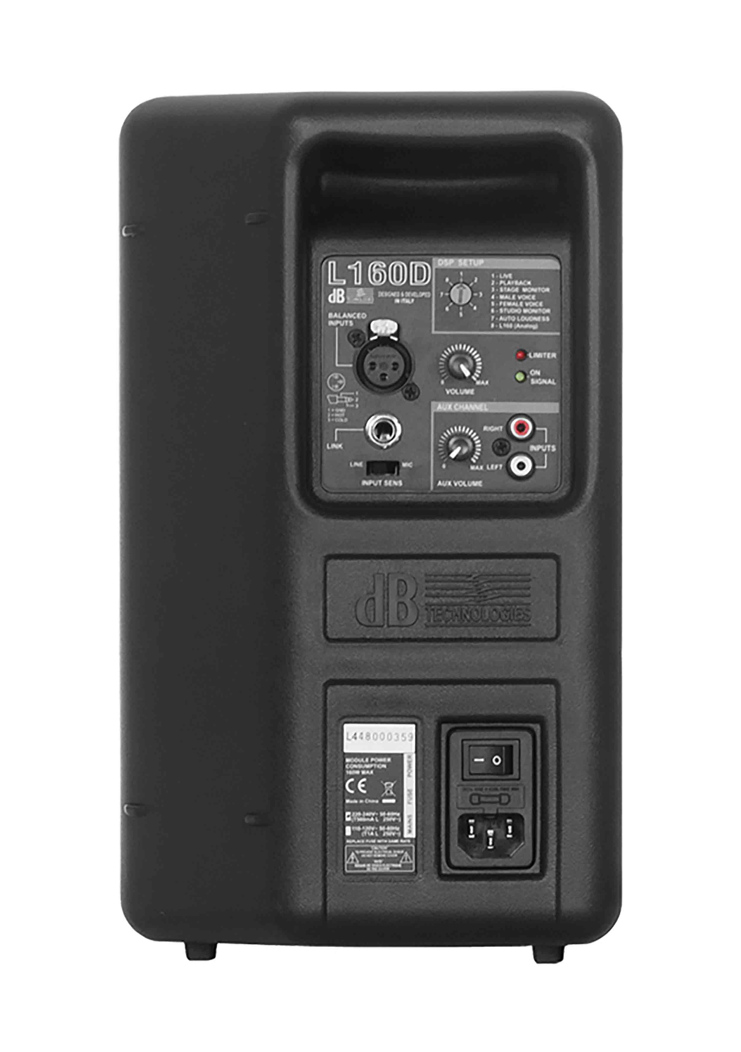 dB Technologies L 160 D, 2x5" 2-Way Active Speaker - 160W - Hollywood DJ