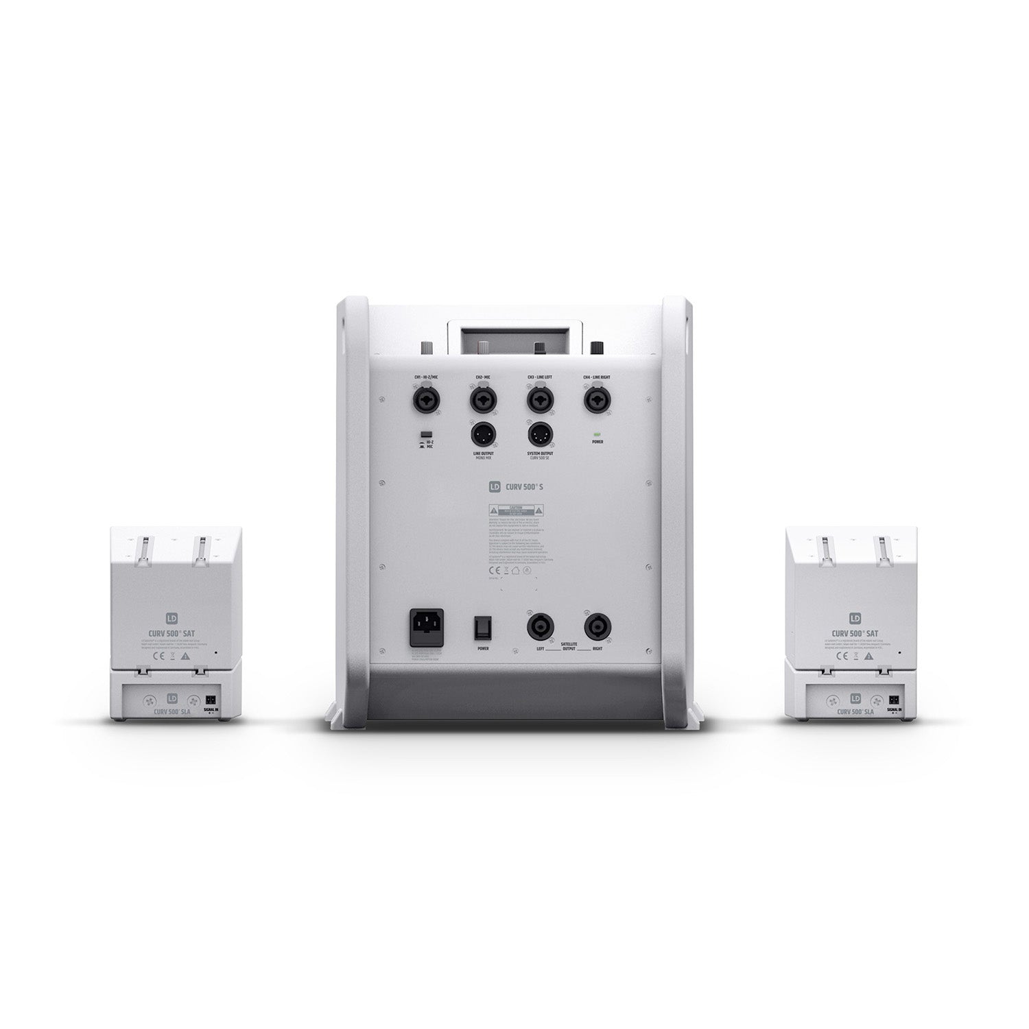 LD Systems CURV500AVSW Portable Array System AV Set Including Speaker Cables - White - Hollywood DJ