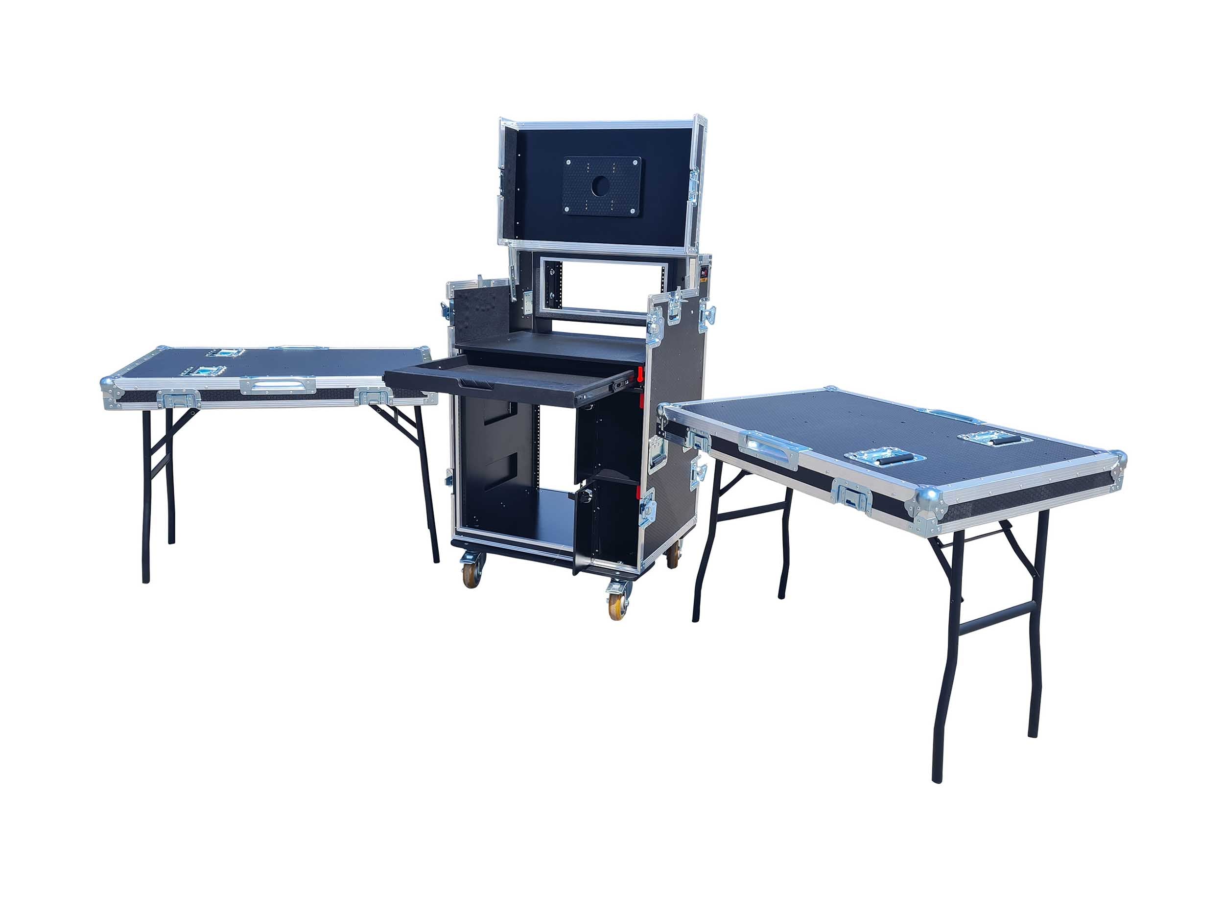 ProX XZF-AVPRO12U4U, Mobile AV Broadcasting Streaming Recording Case with 4U Top 12U Bottom by ProX Cases