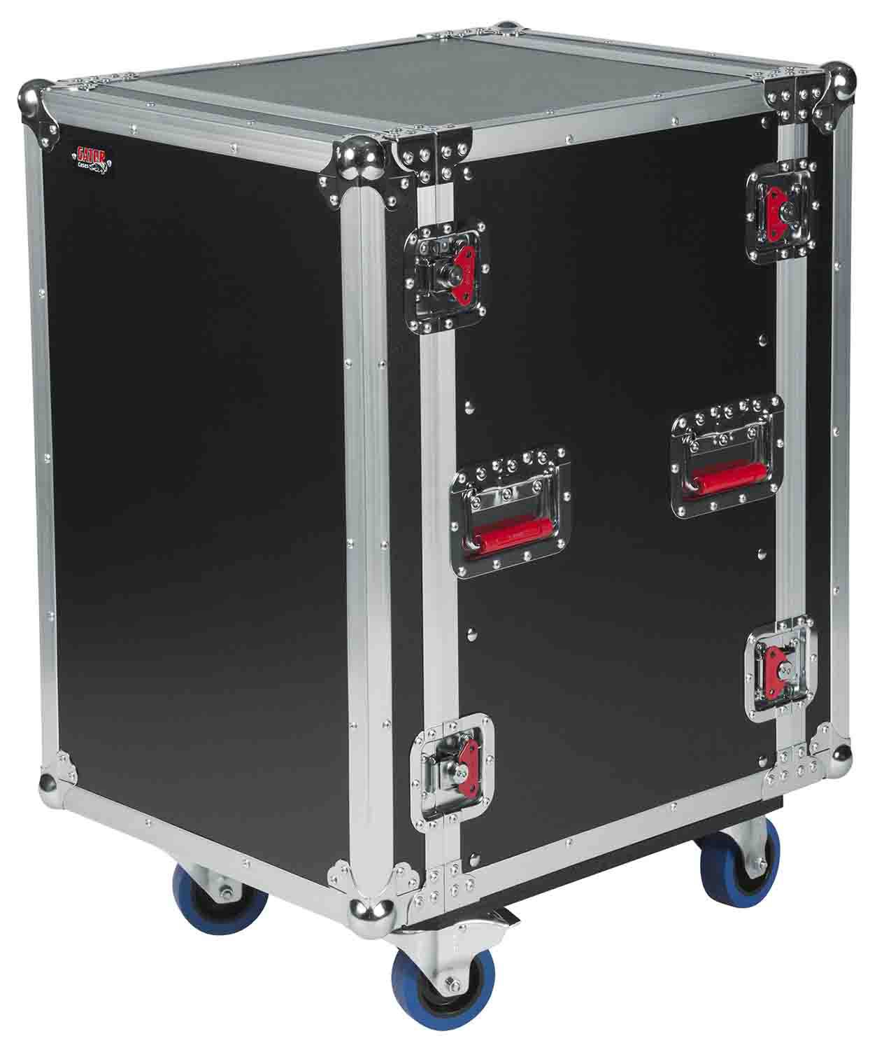 Gator Cases G-TOUR 16U CAST, 16U Standard Road Rack Case with Casters - Hollywood DJ
