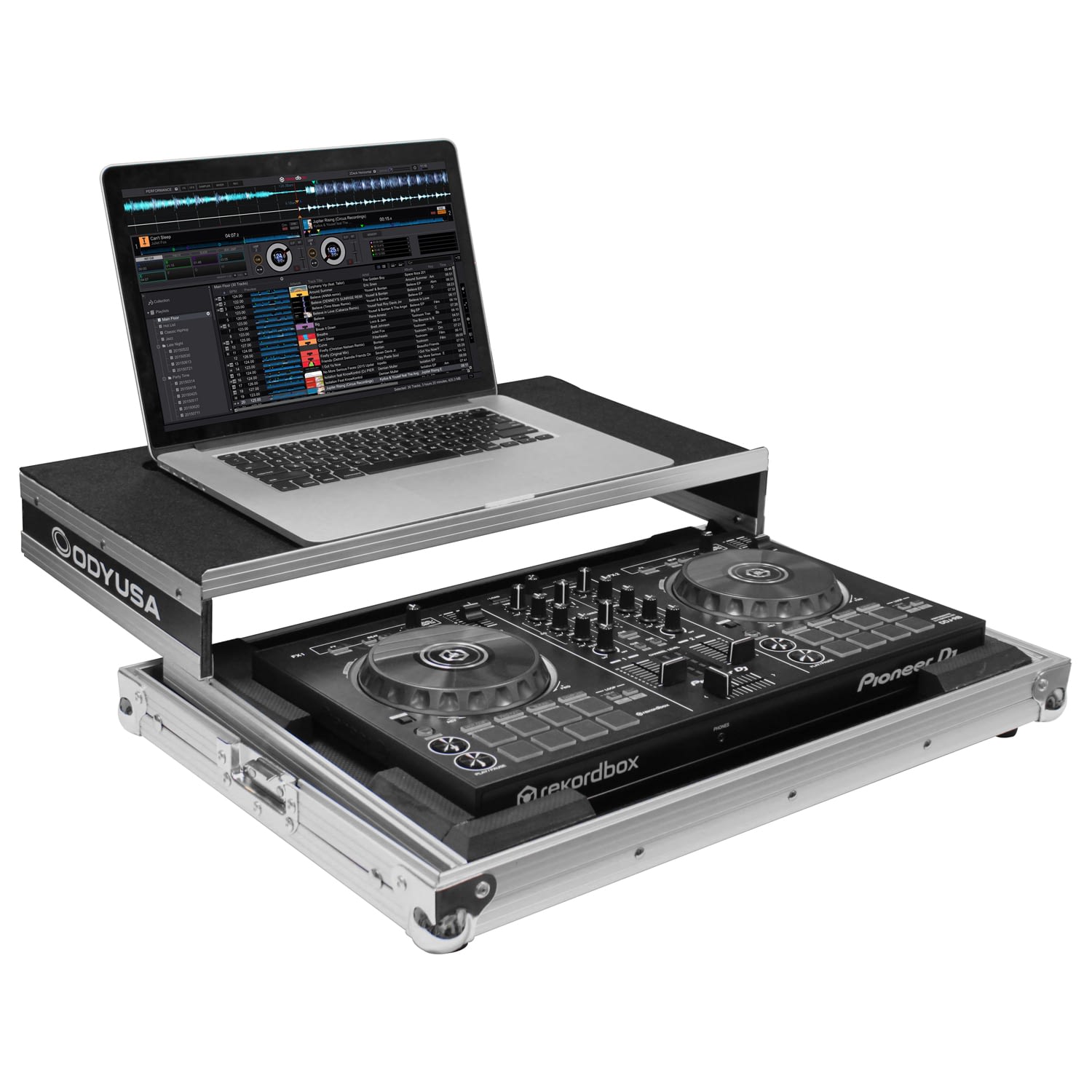 Open Box: Odyssey FRGSPIDDJRB Low Profile Flight Case with Glide Platform for Pioneer DDJ-FLX4, DDJ-RB / DDJ-SB3 DJ Controller - Hollywood DJ