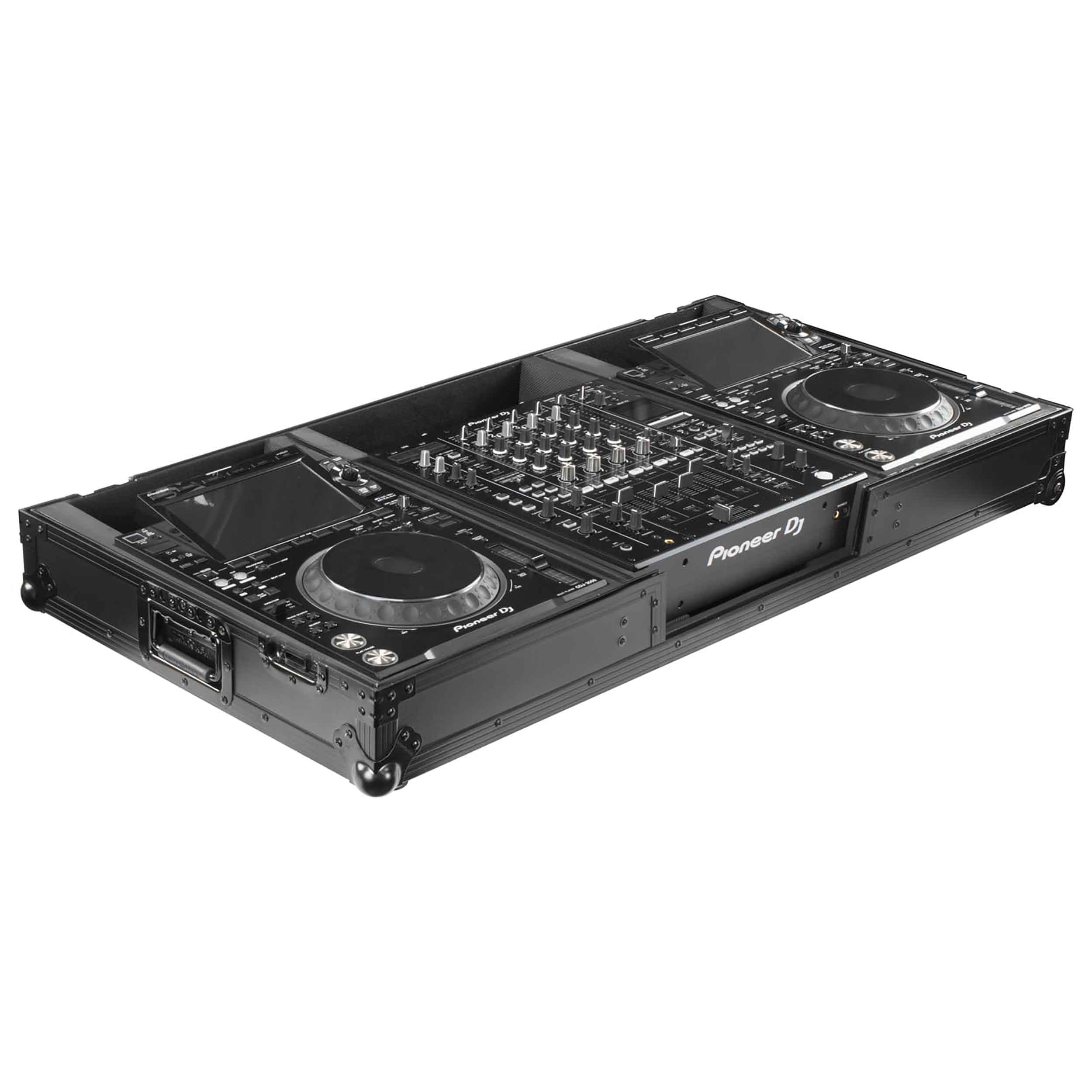 Odyssey FZDJMA9CDJWBL DJ Coffin Flight Case with Wheels for DJM-A9 and CDJ-3000 or Similar Size Gear - Black Label - Hollywood DJ