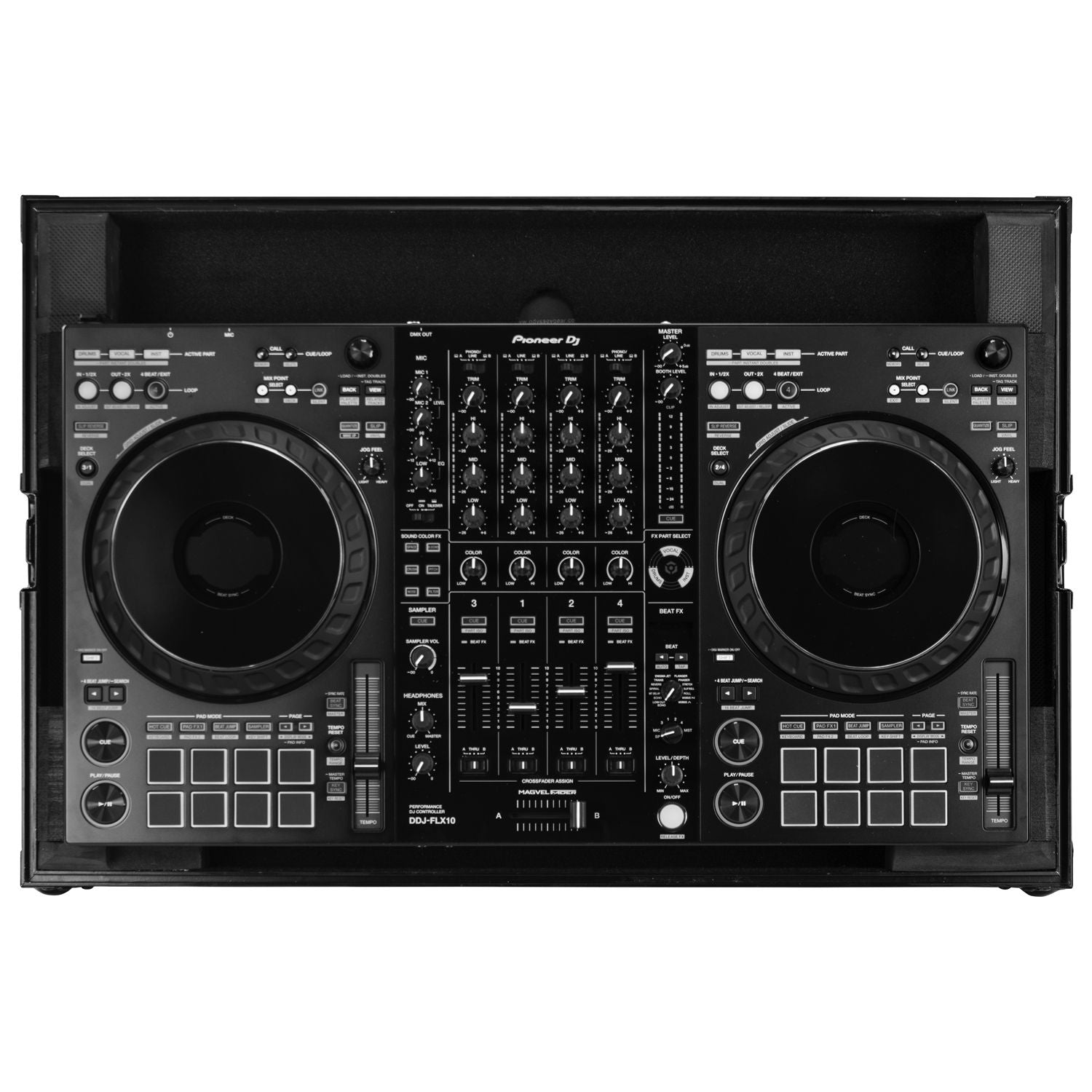 Odyssey 810FLX10M I-Board DJ Flight Case for Pioneer DJ DDJ-FLX10 - Hollywood DJ