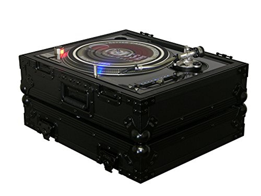 Open Box: Odyssey FZ1200BL Black Label Universal 1200 Style DJ Turntable Case - Hollywood DJ
