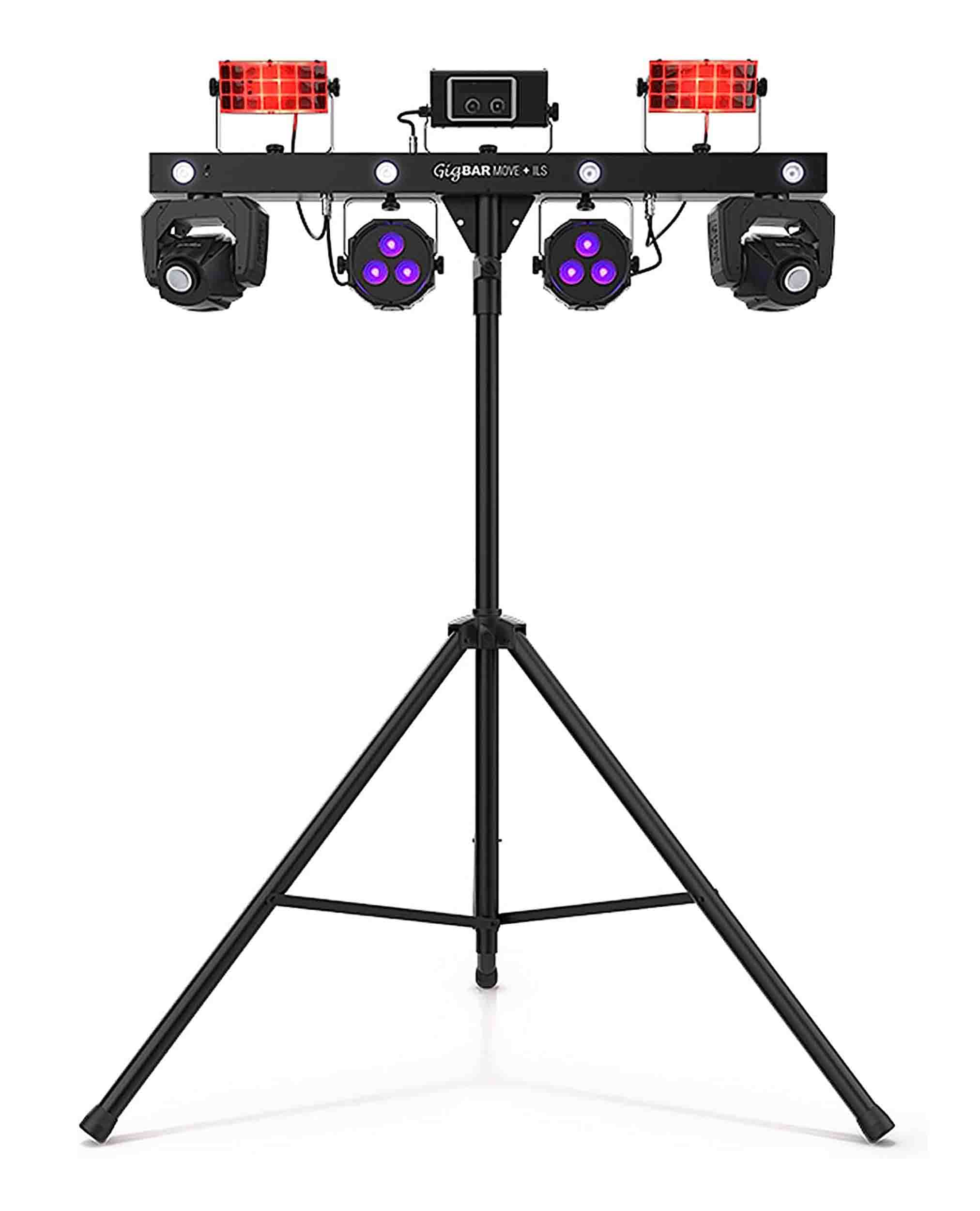 Chauvet ILS Effect Package Deal with DJ Lighting System, Tripod Stand, Fluid, DMX Cable, Haze Machine and ILS Command Lighting Controller - Hollywood DJ