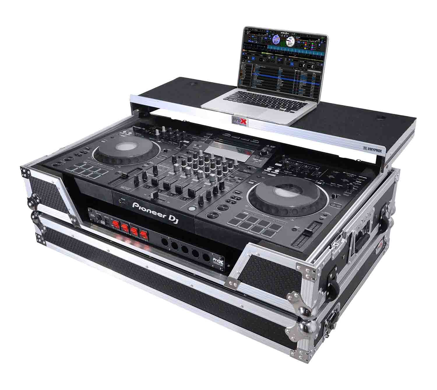 ProX XS-XDJXZ SZ WLT, Flight Case for Pioneer XDJ-XZ and DDJ-SZ2 Digital Controller with Laptop Shelf and Wheels - Hollywood DJ