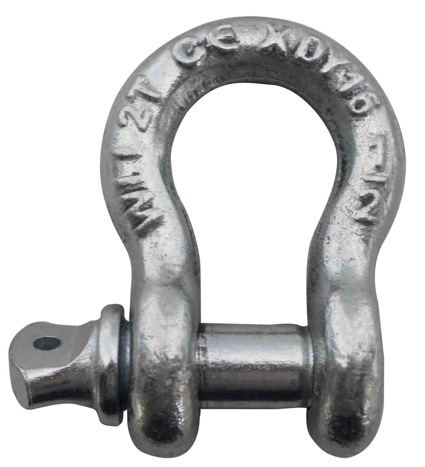 ProX XT-USHACKLE 2 Ton 1/2" Galvanized Screw Pin Anchor Shackle - Hollywood DJ