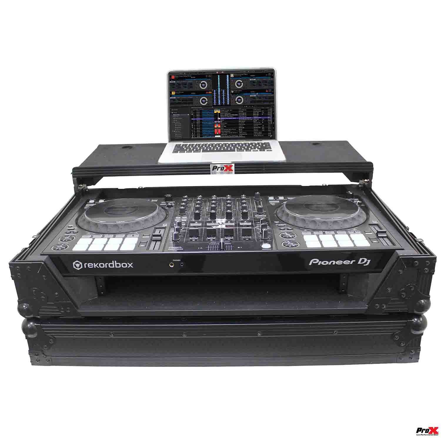 ProX XS-DDJ1000 WLTBL LED, DJ Flight Case For Pioneer DDJ-1000 and SRT Series Controllers with LED - Hollywood DJ
