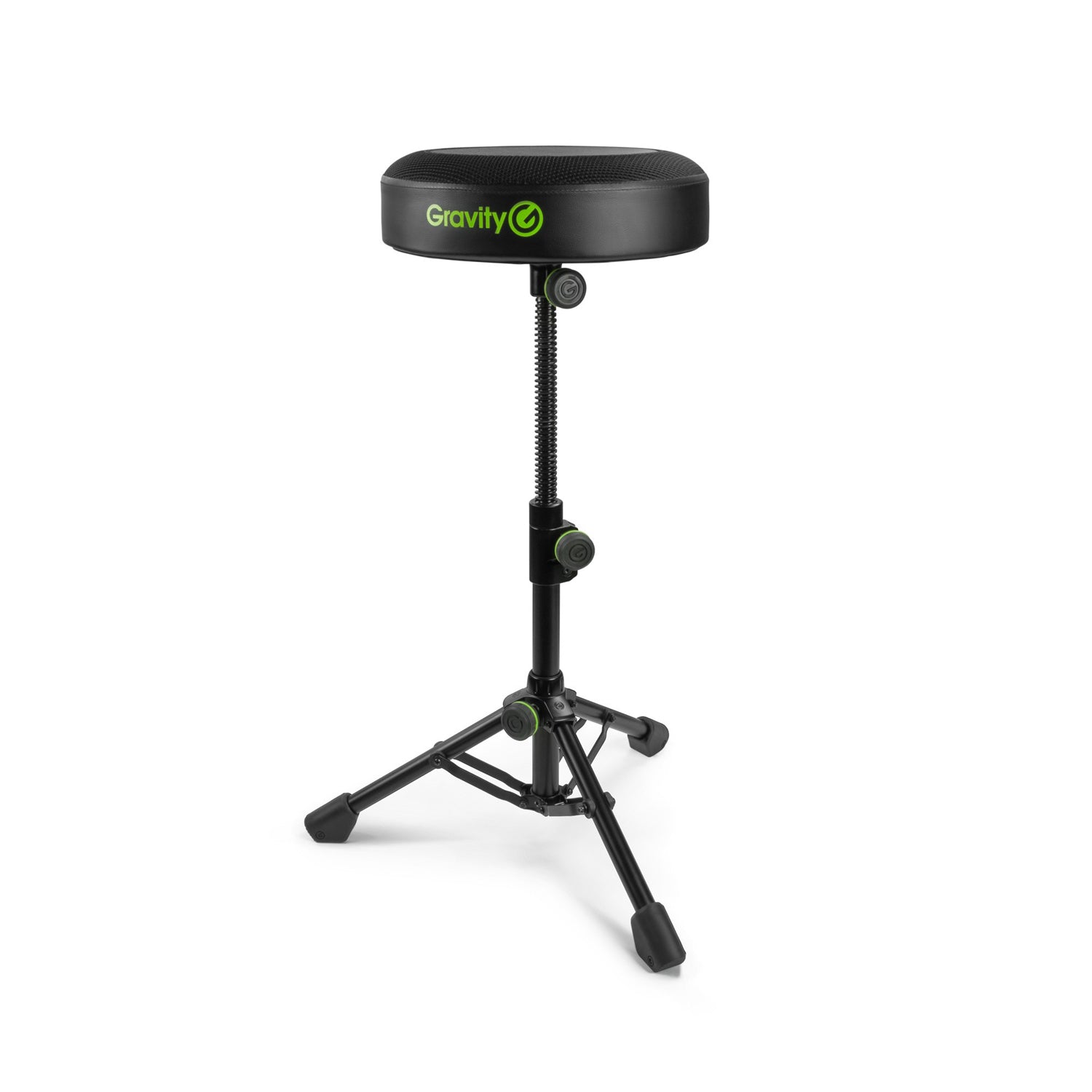 Gravity GFDSEAT1 Round Musicians Stool Foldable, Adjustable Height - Hollywood DJ