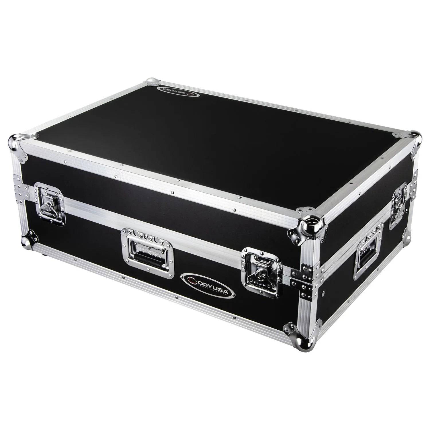 Odyssey FZGSPRIME4W2, Denon Prime 4 Flight Case with Patented Glide Laptop Platform and 2U Rack Space - Hollywood DJ