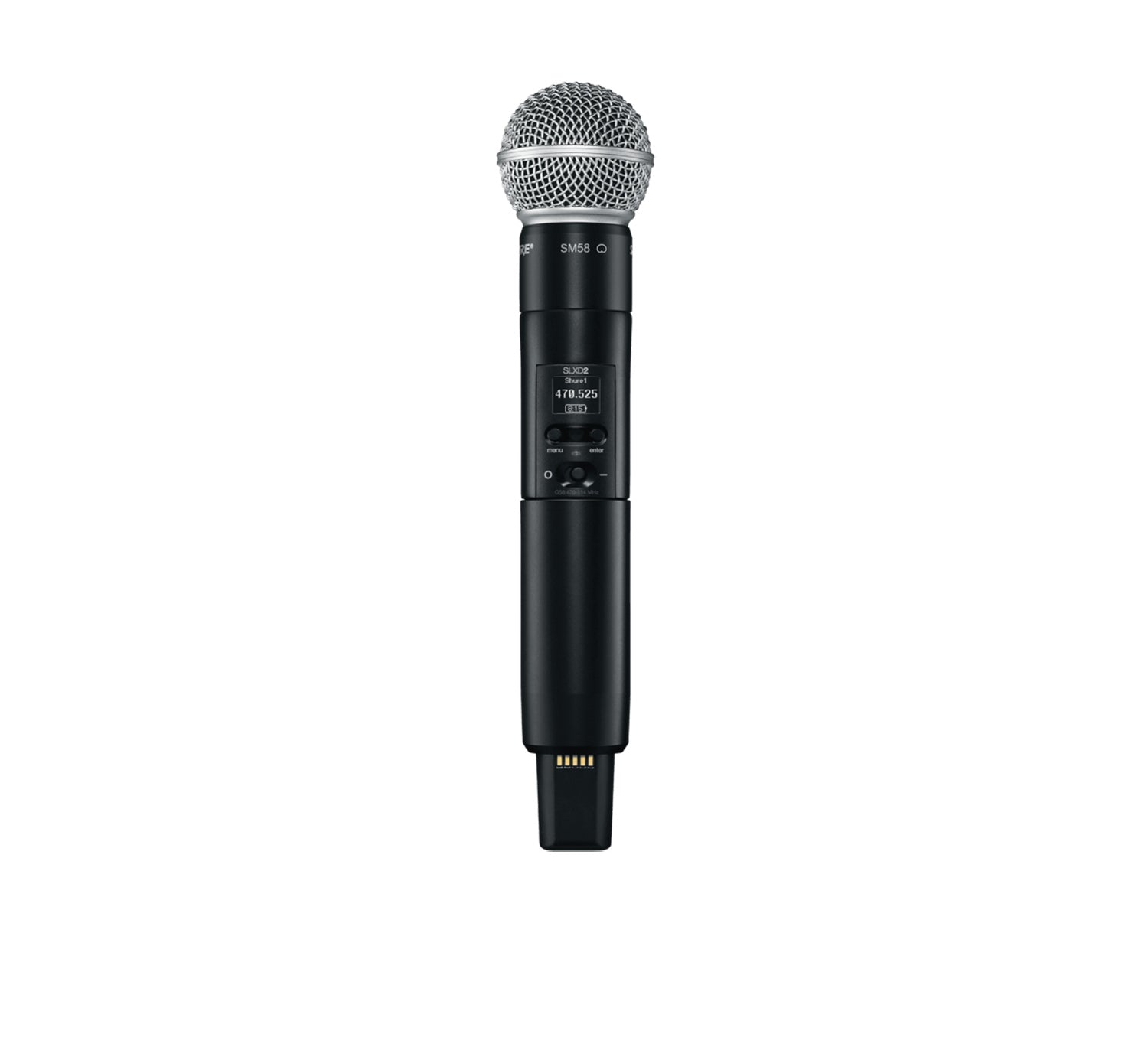 Shure SLXD2/SM58, Handheld Transmitter With Legendary SM58 Interchangeable Microphone Capsule - Hollywood DJ